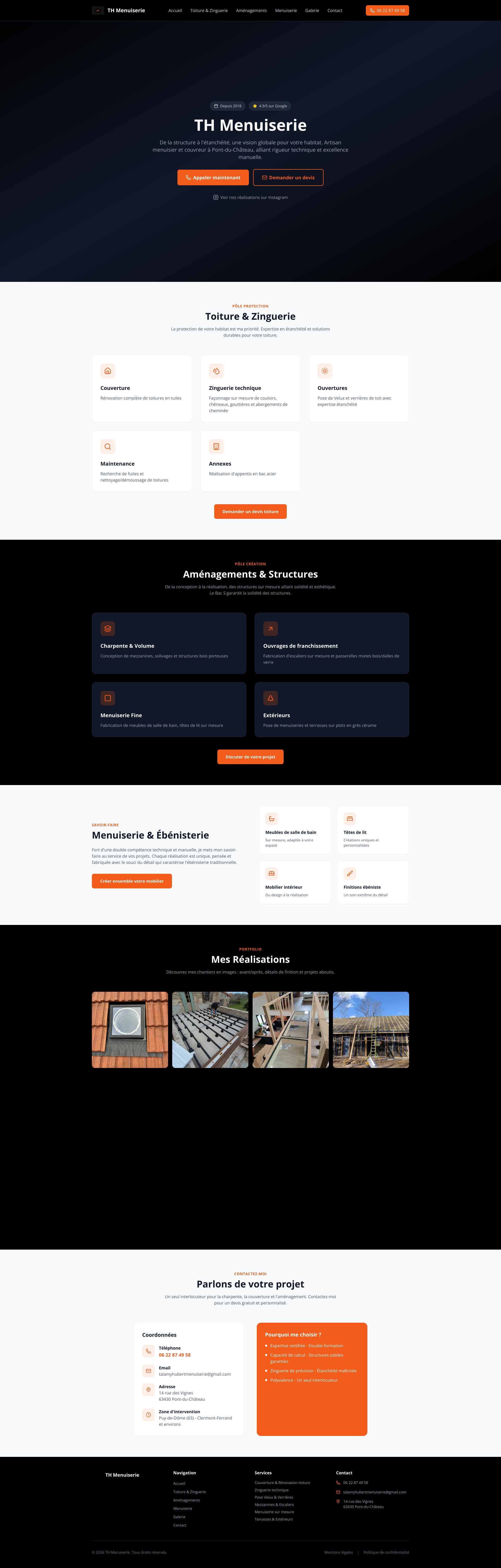 Aperçu du site