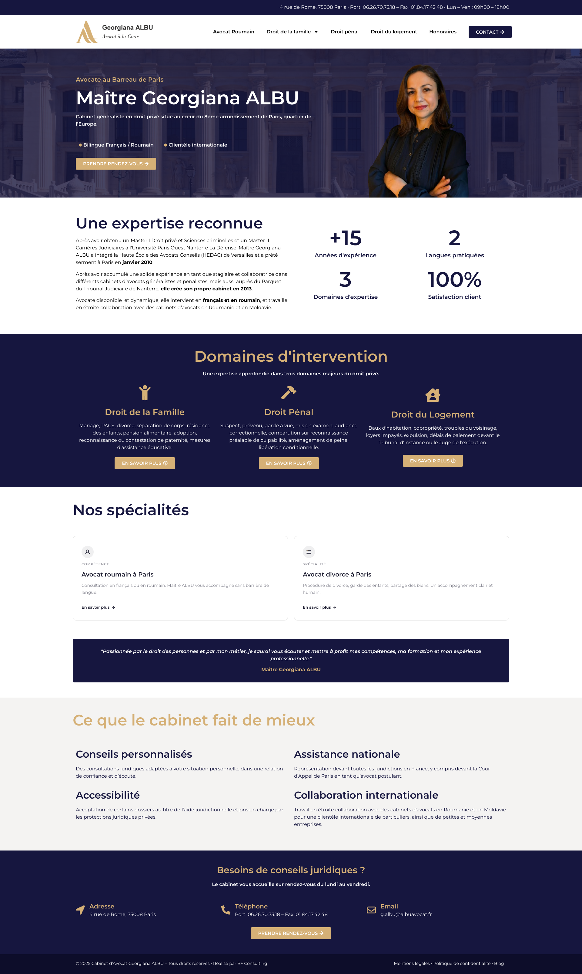 Aperçu du site