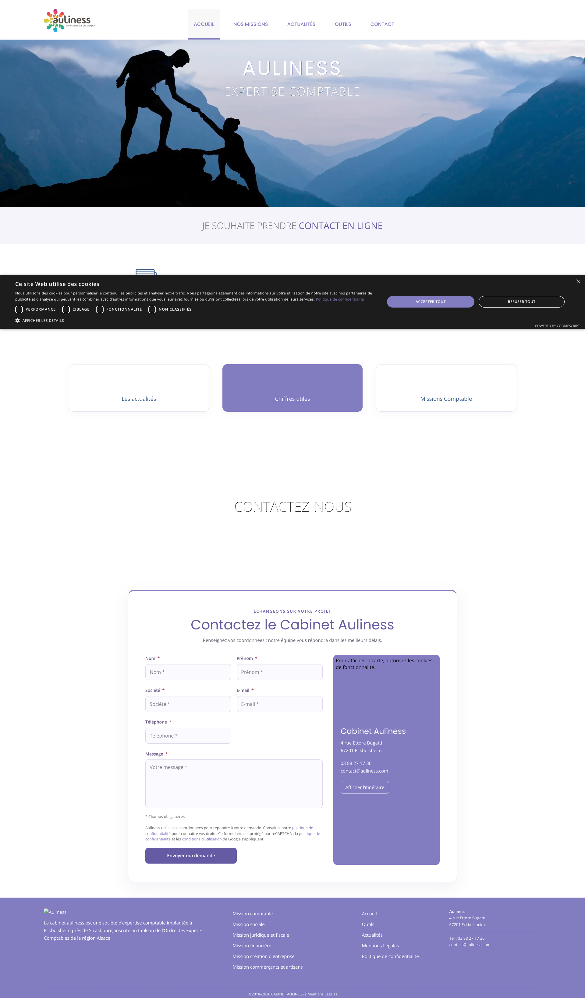 Aperçu du site