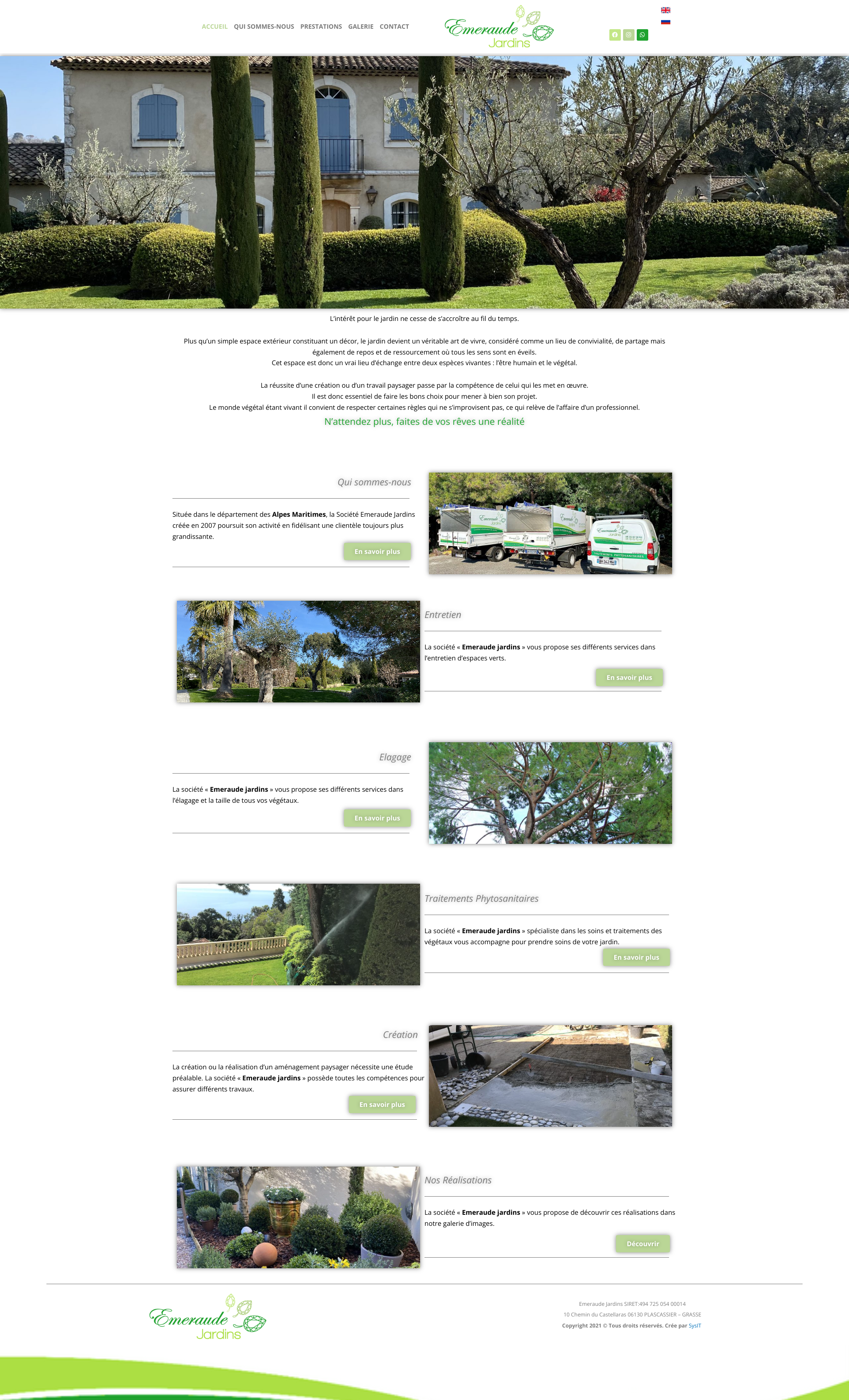 Aperçu du site