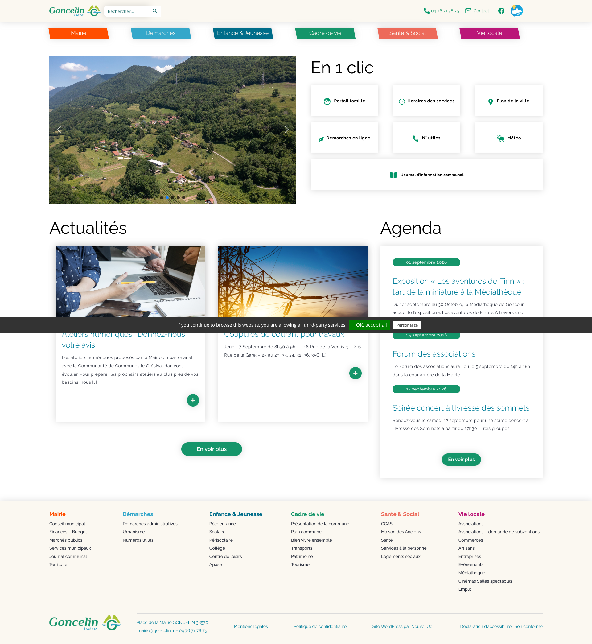 Aperçu du site