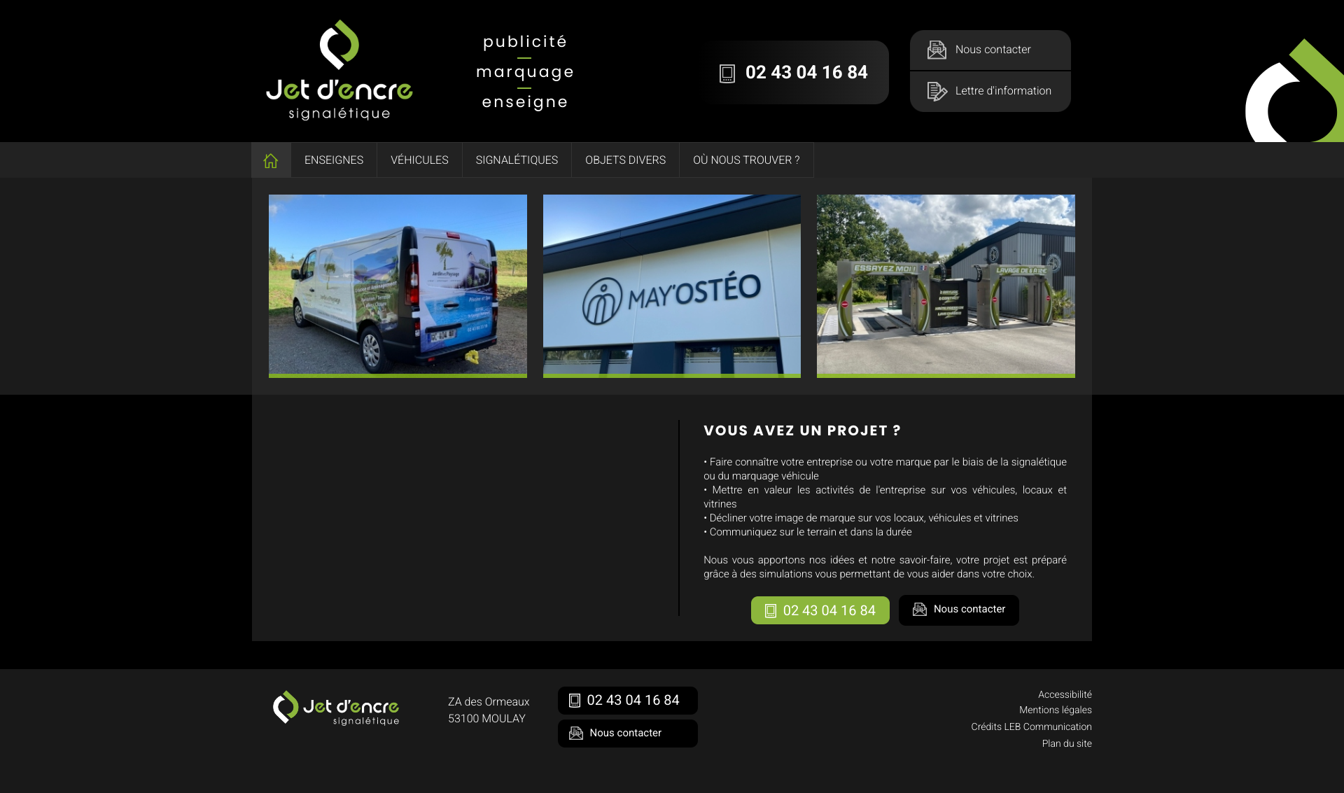 Aperçu du site