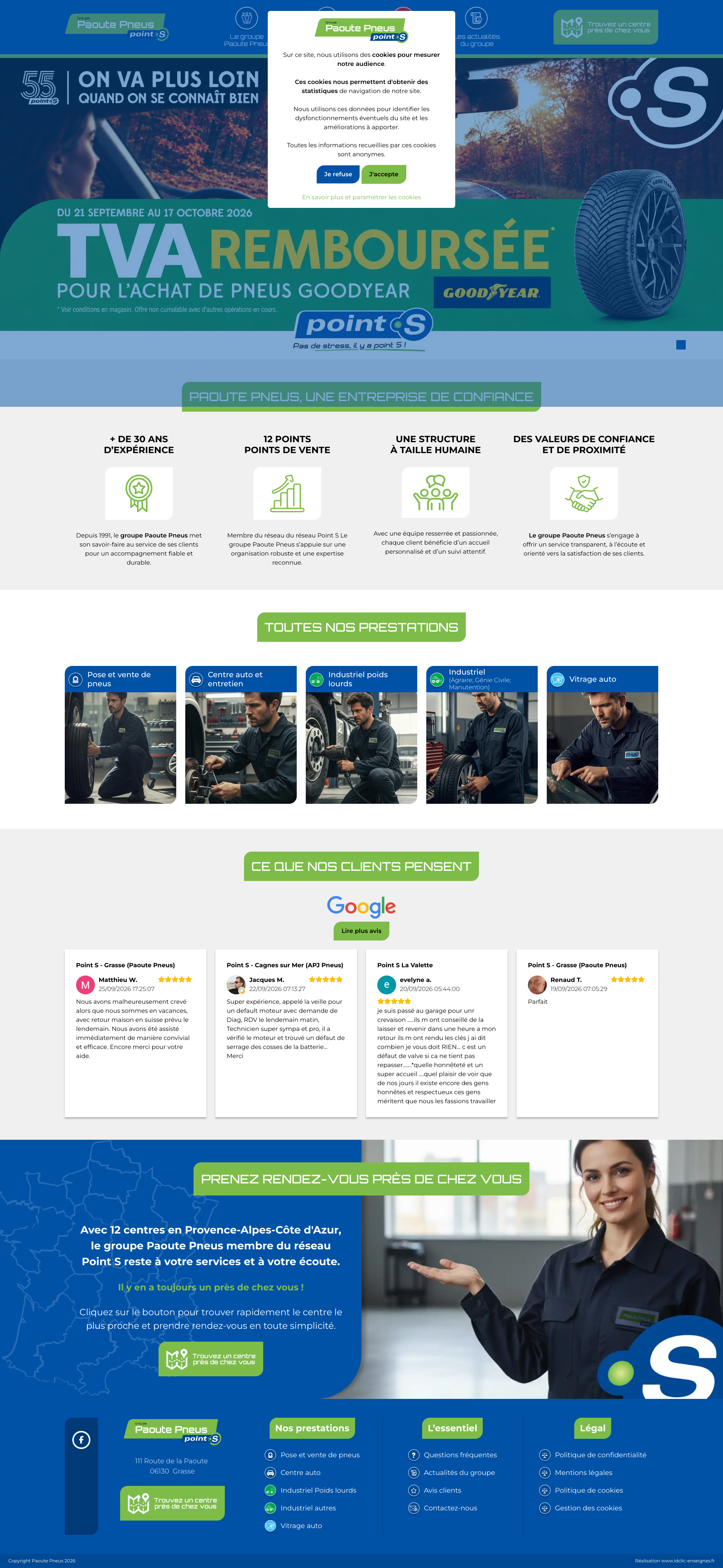 Aperçu du site