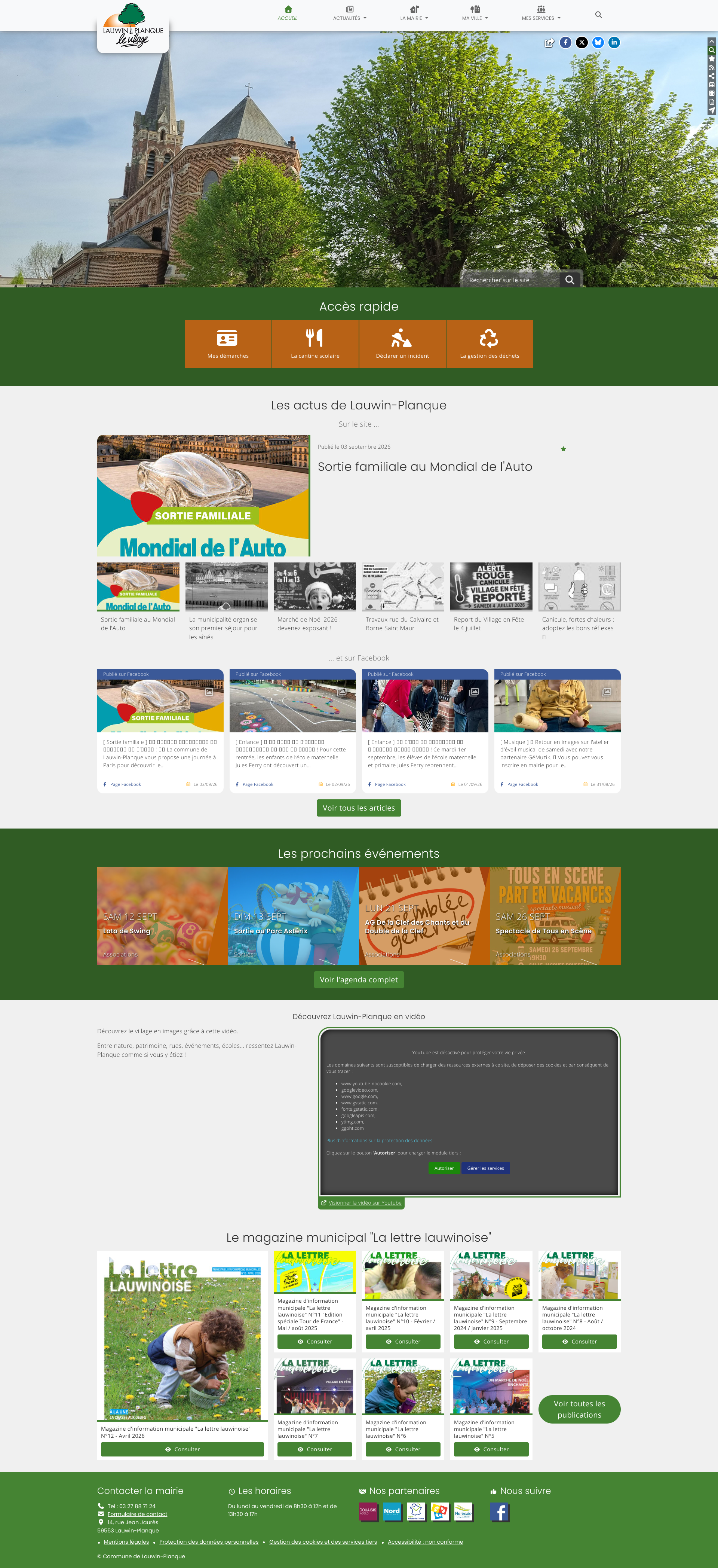 Aperçu du site
