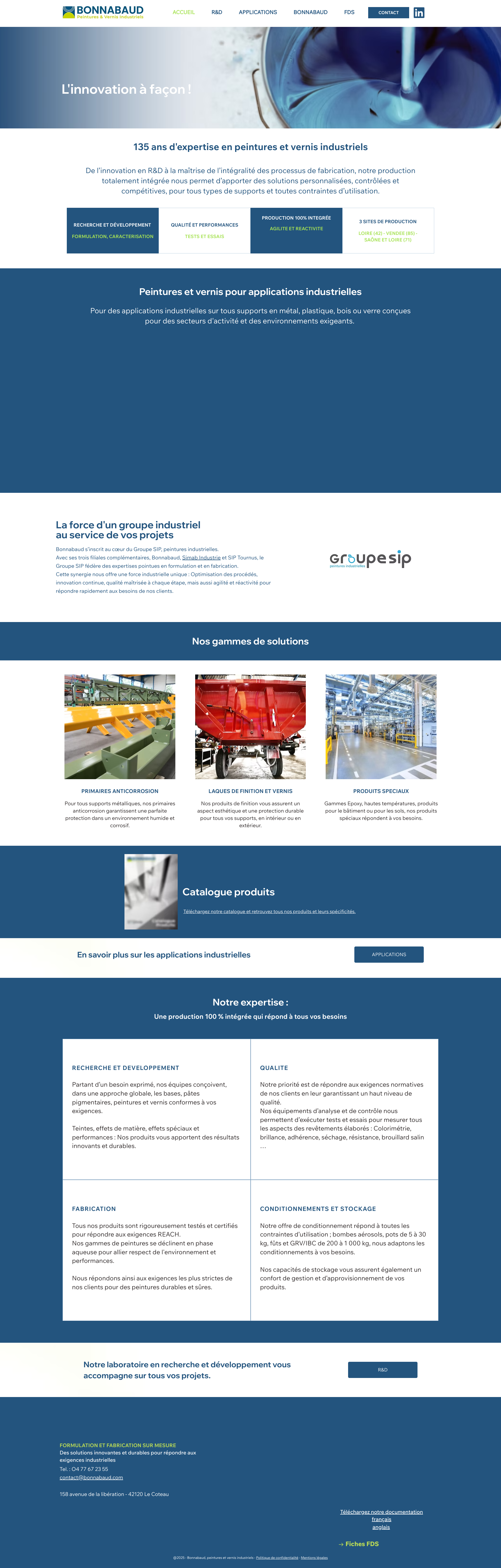 Aperçu du site