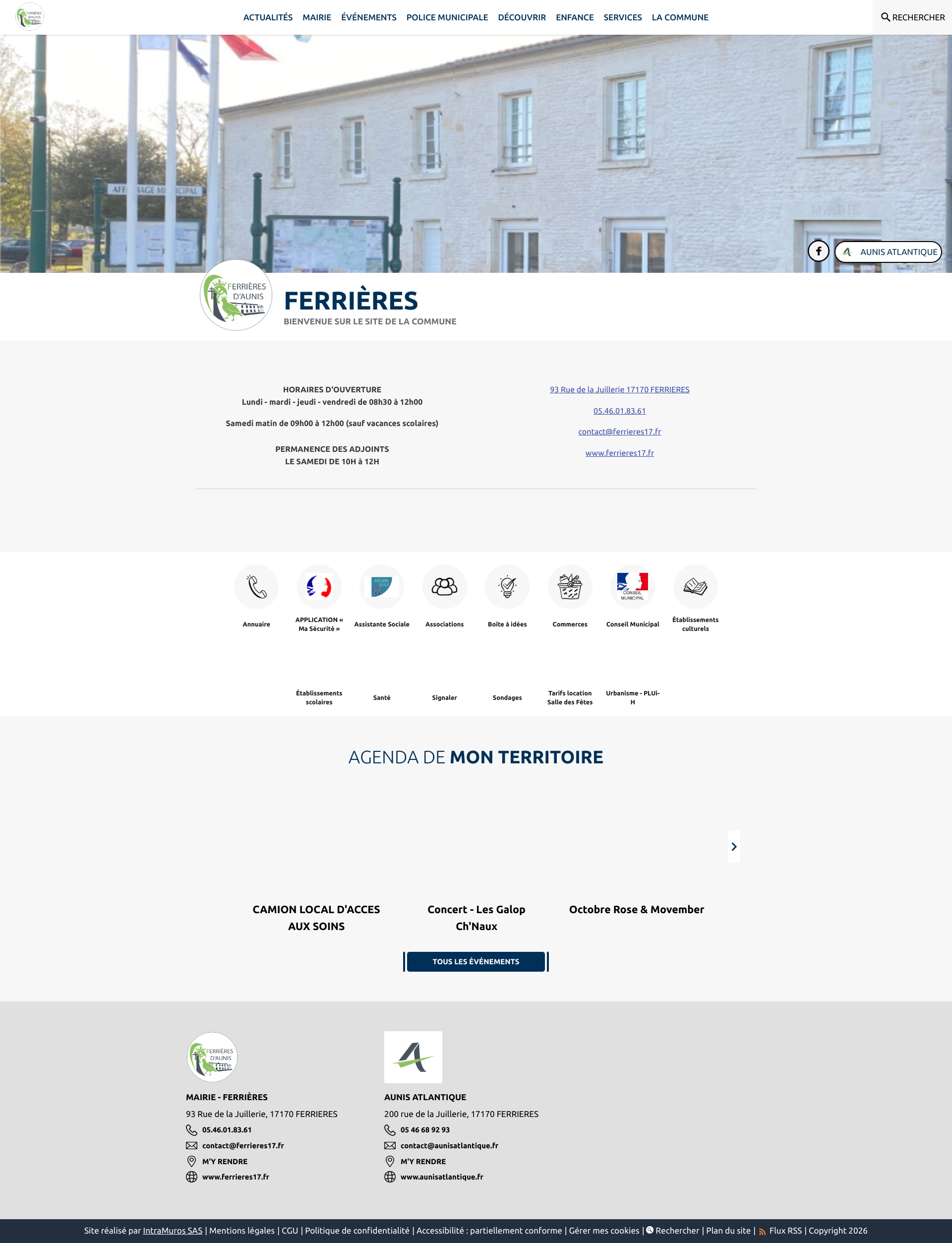Aperçu du site