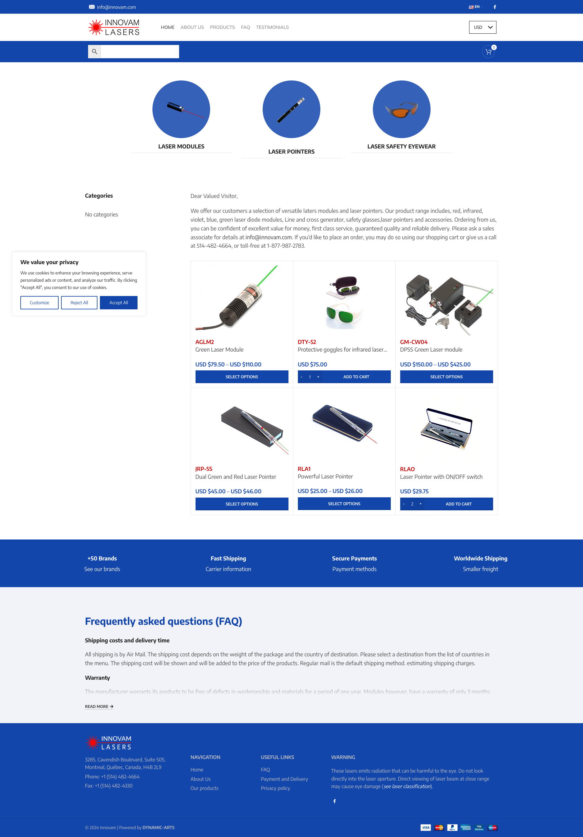Aperçu du site