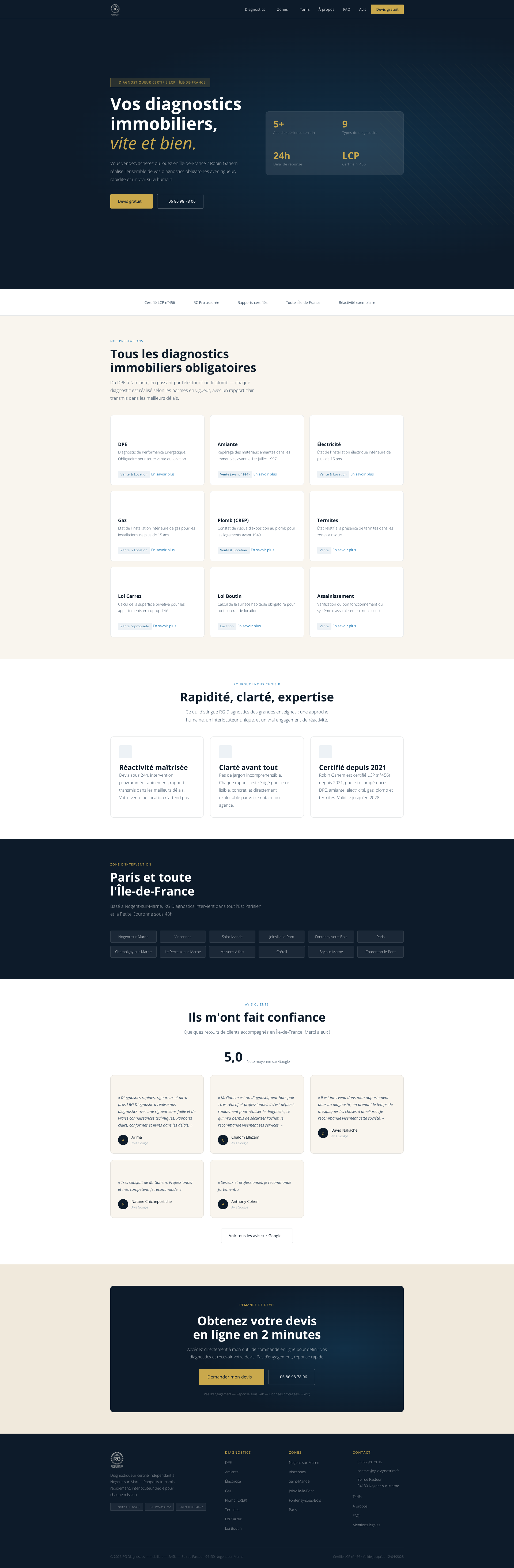 Aperçu du site