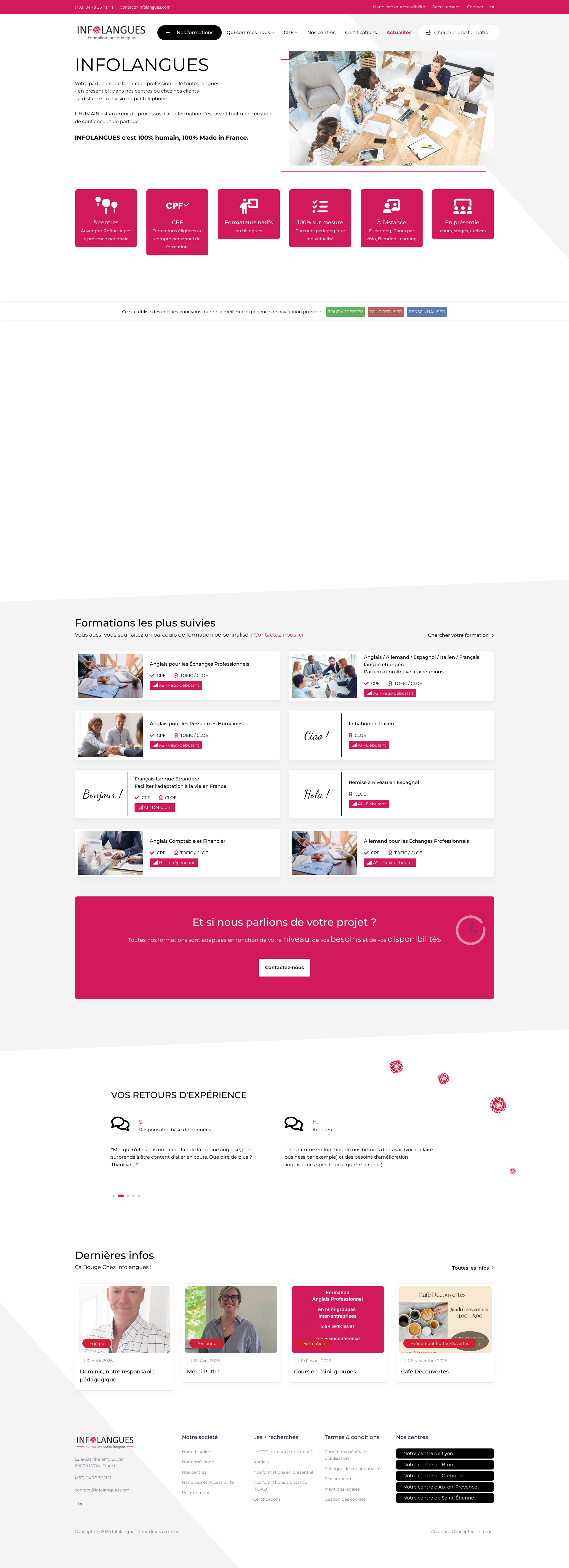 Aperçu du site