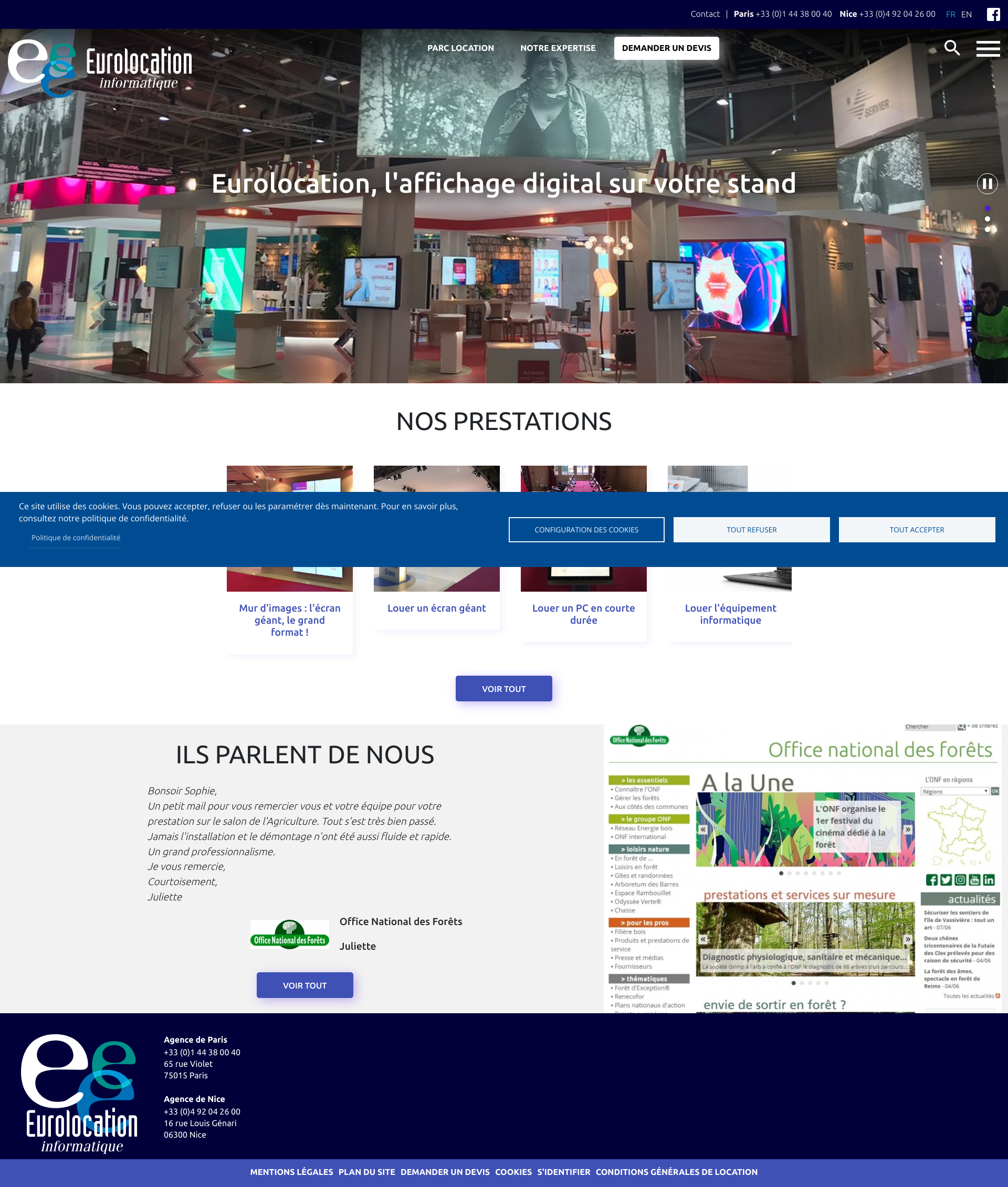 Aperçu du site