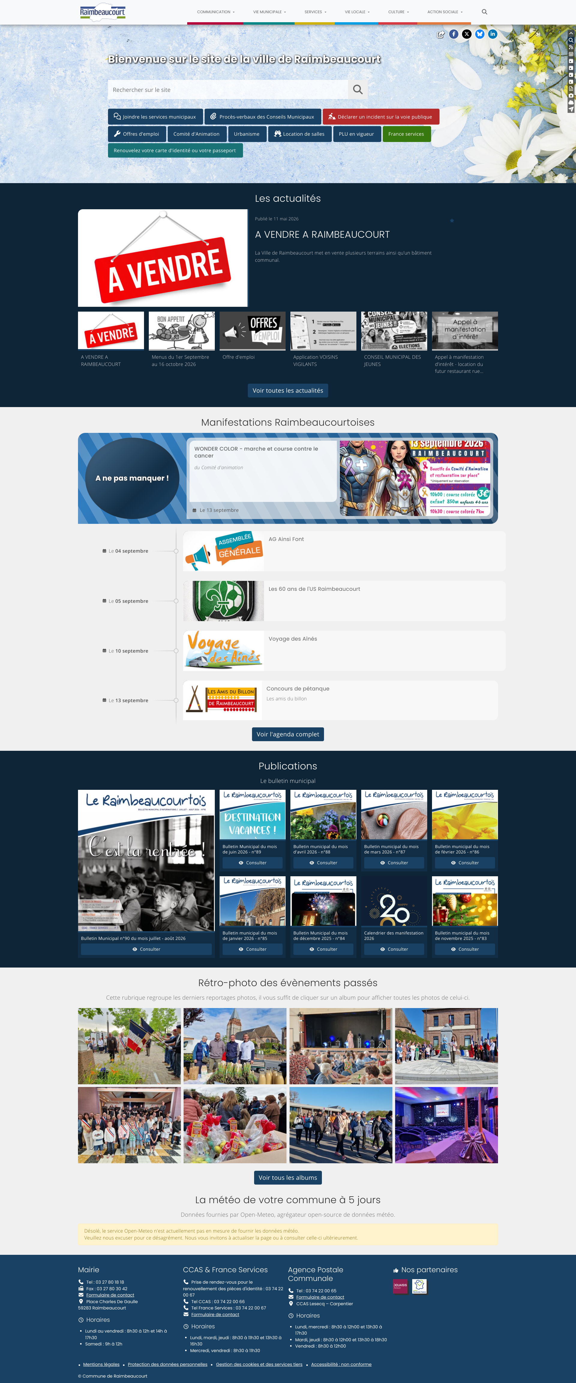 Aperçu du site