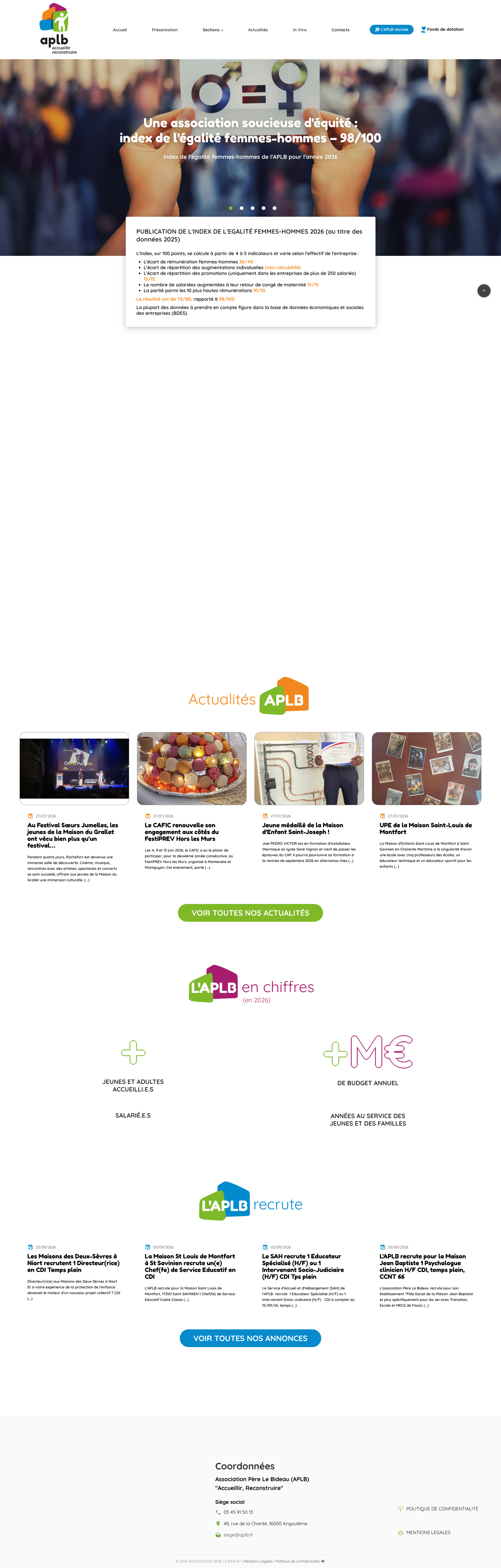 Aperçu du site