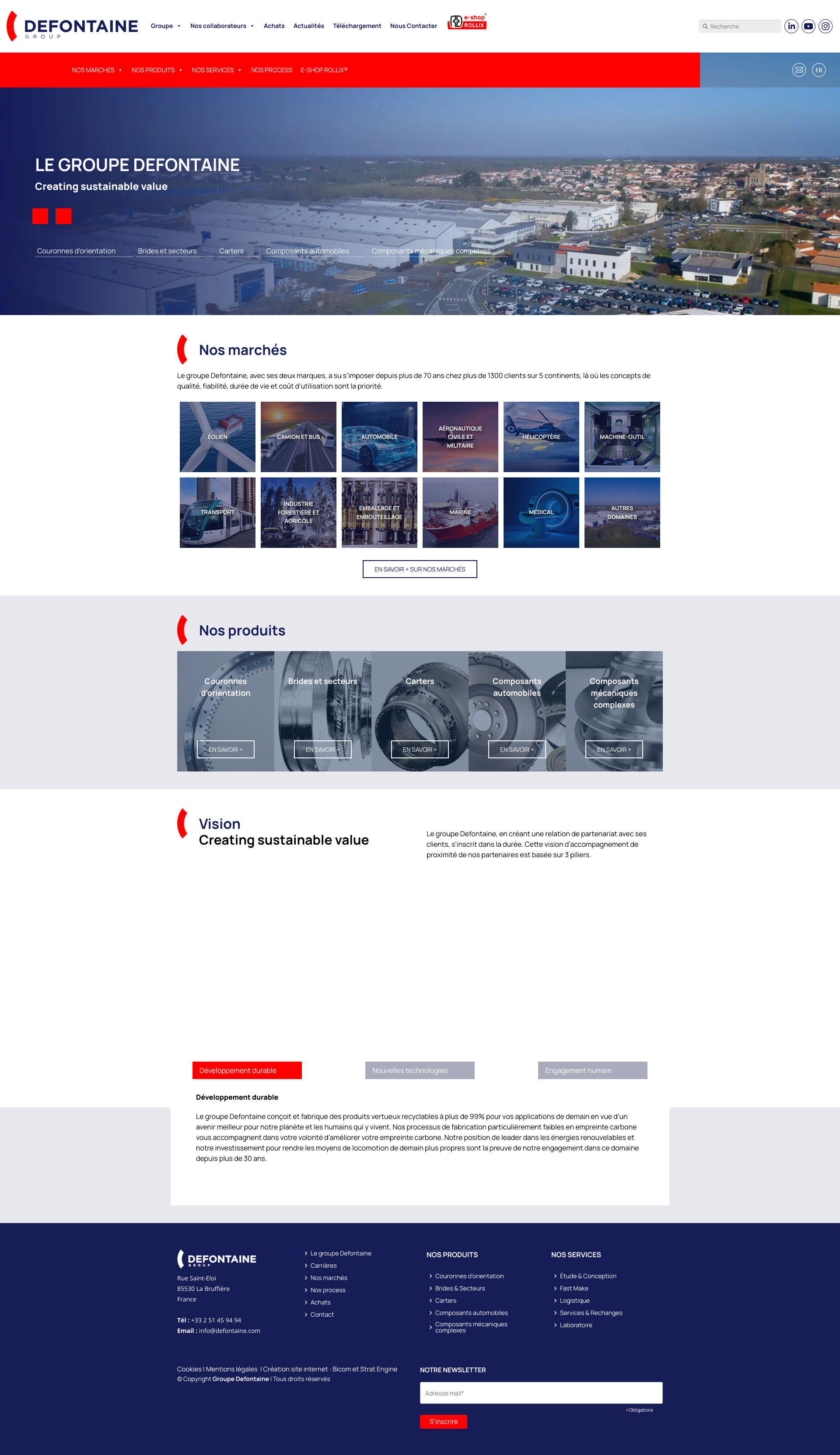 Aperçu du site
