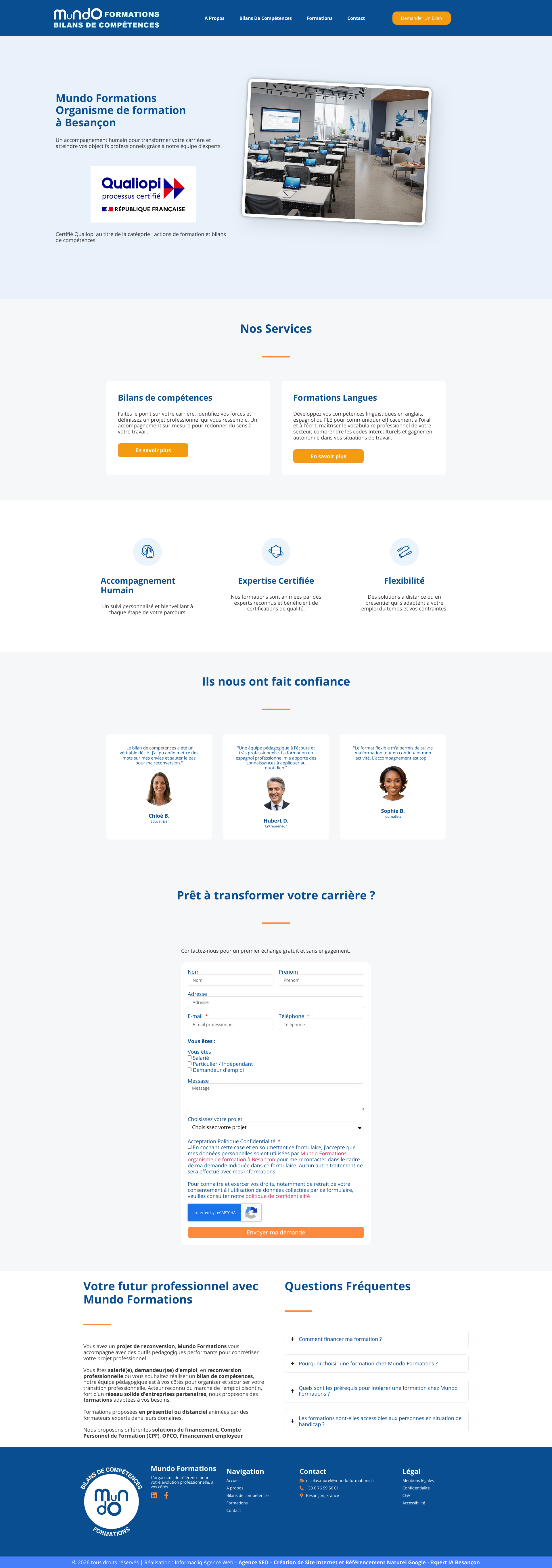 Aperçu du site