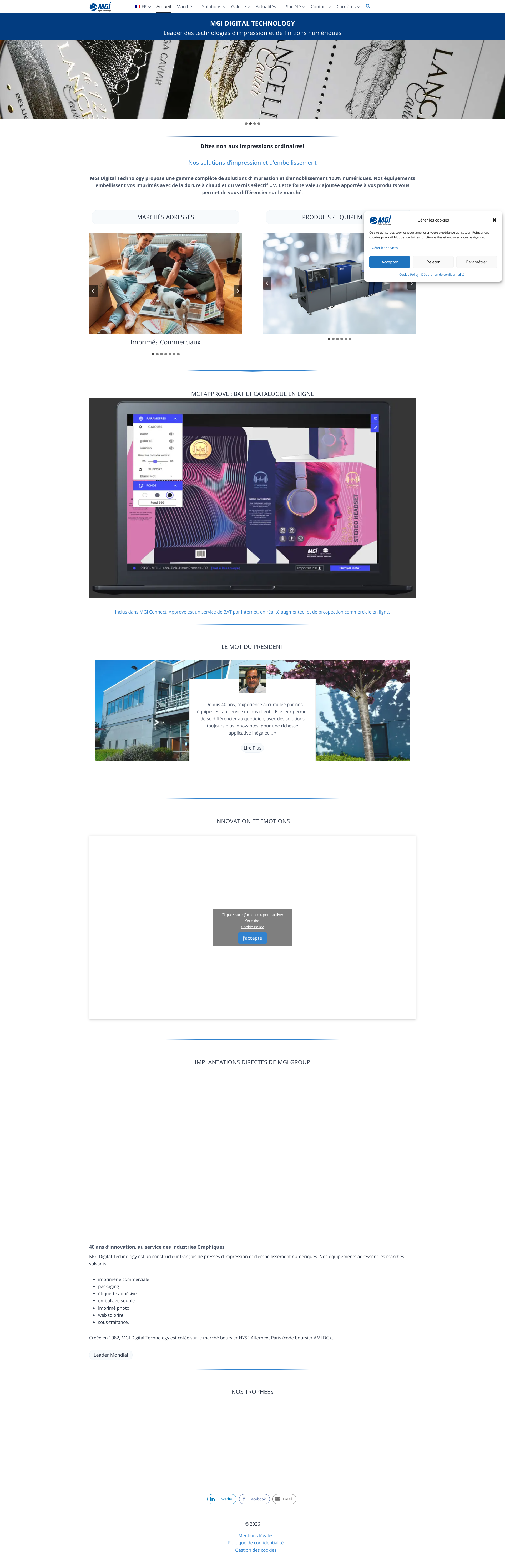 Aperçu du site