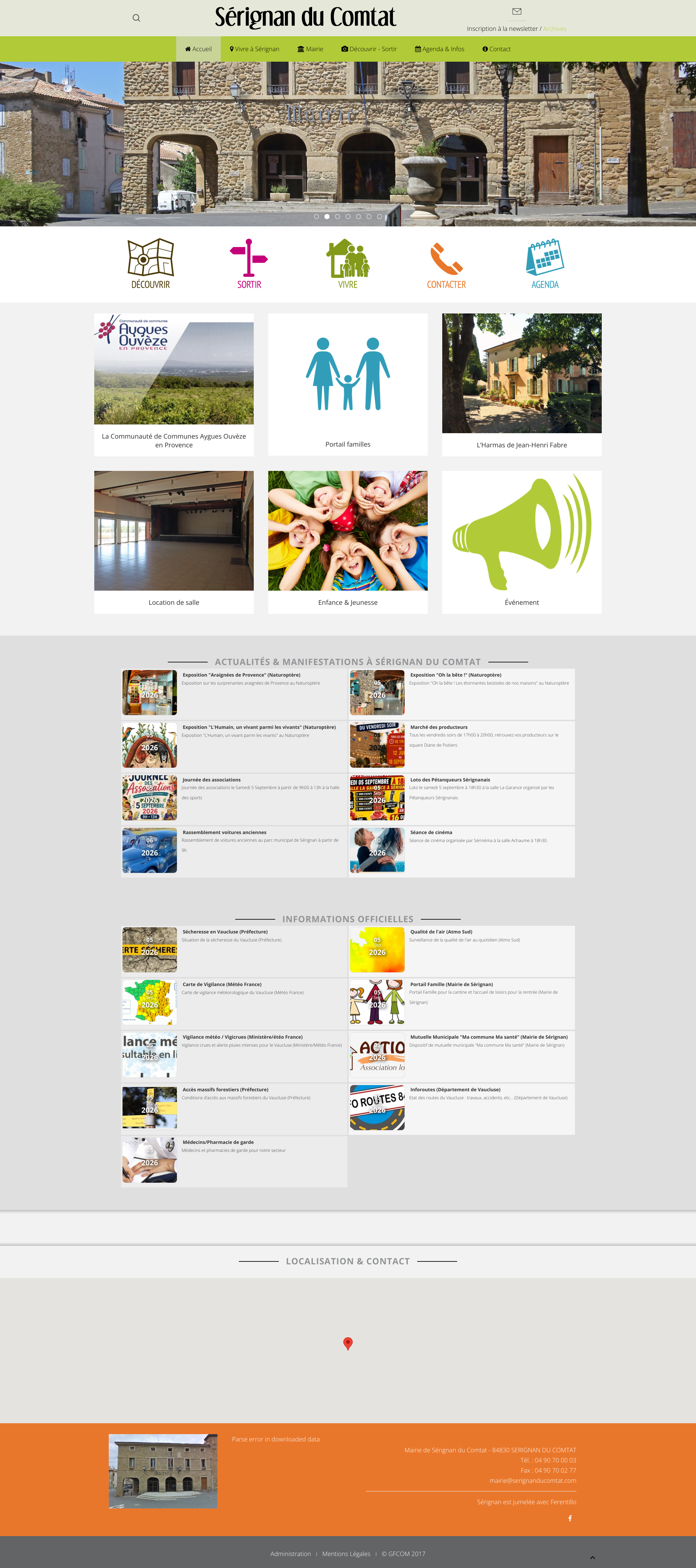 Aperçu du site