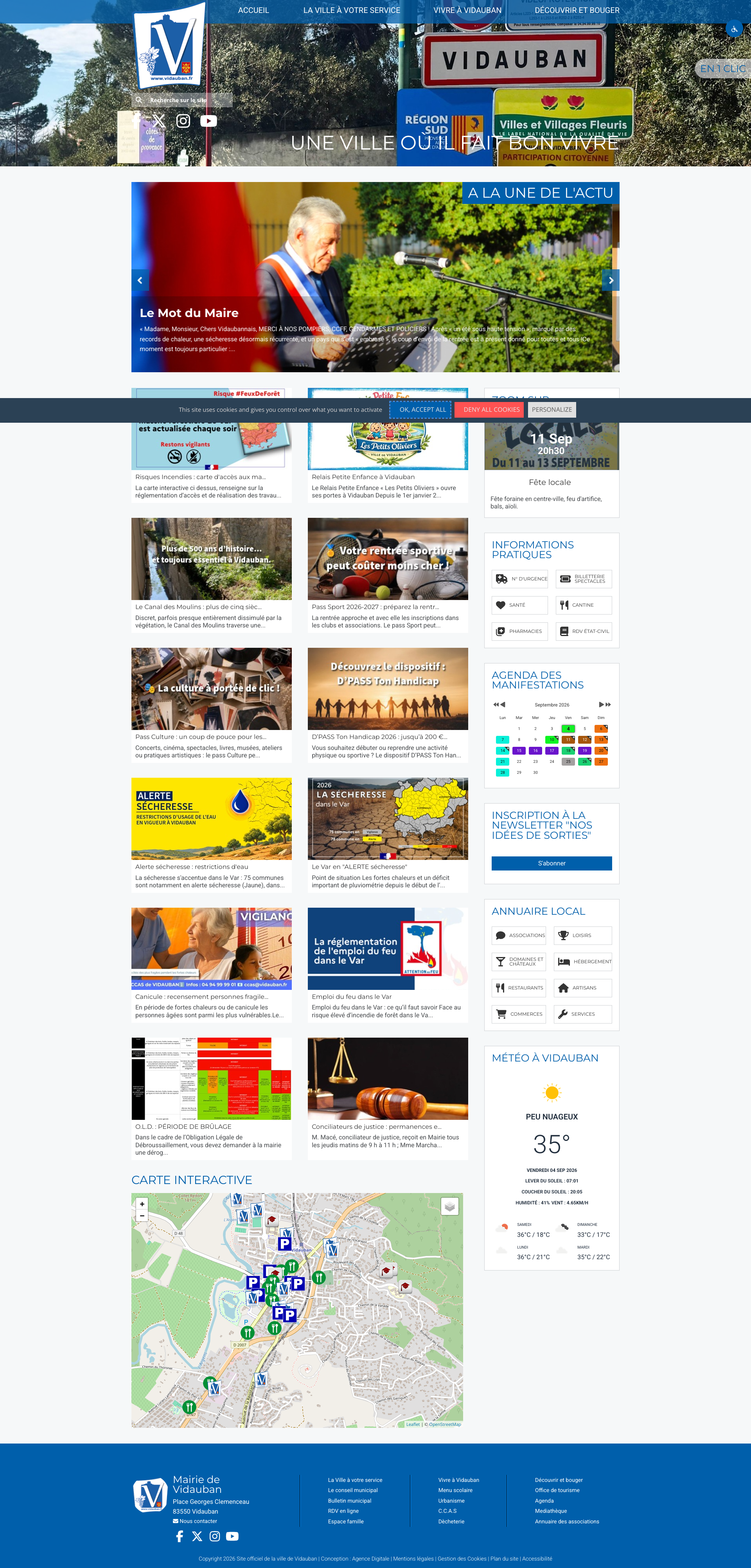 Aperçu du site