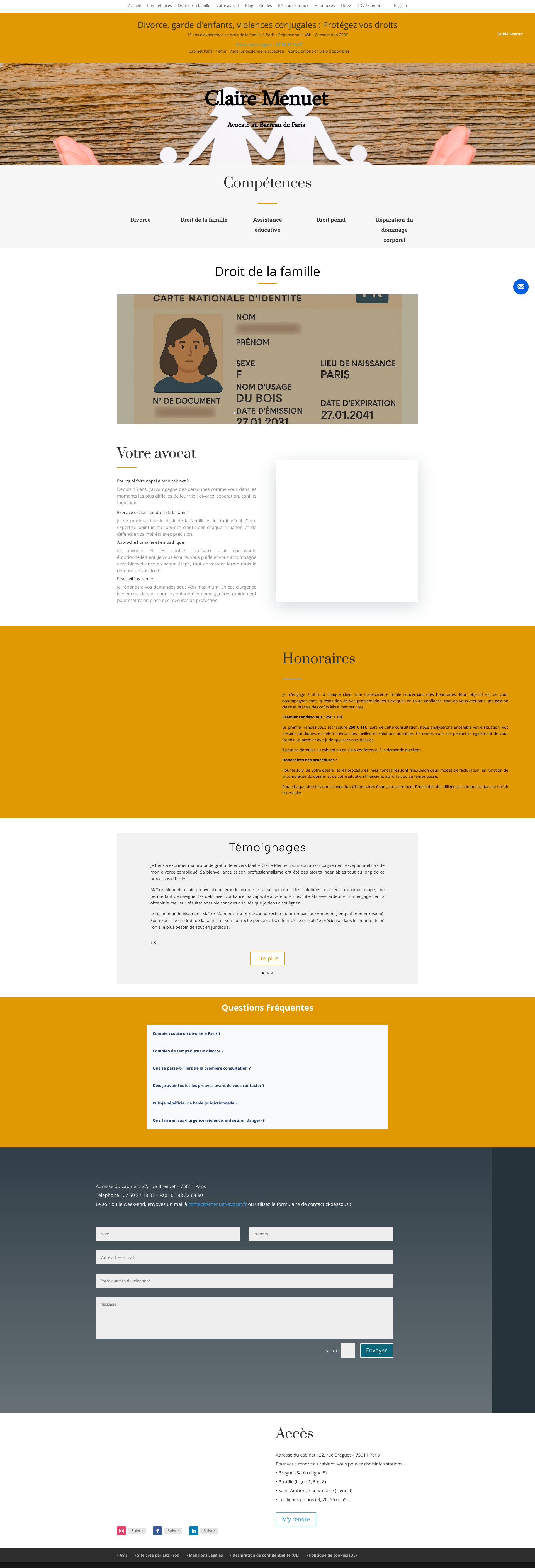 Aperçu du site
