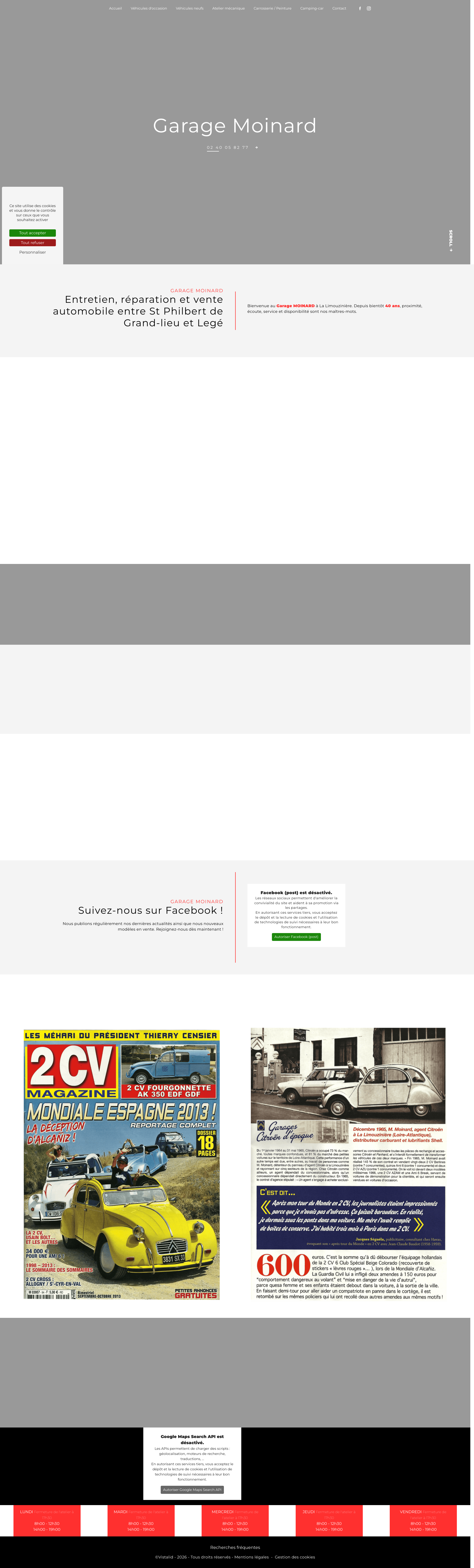Aperçu du site