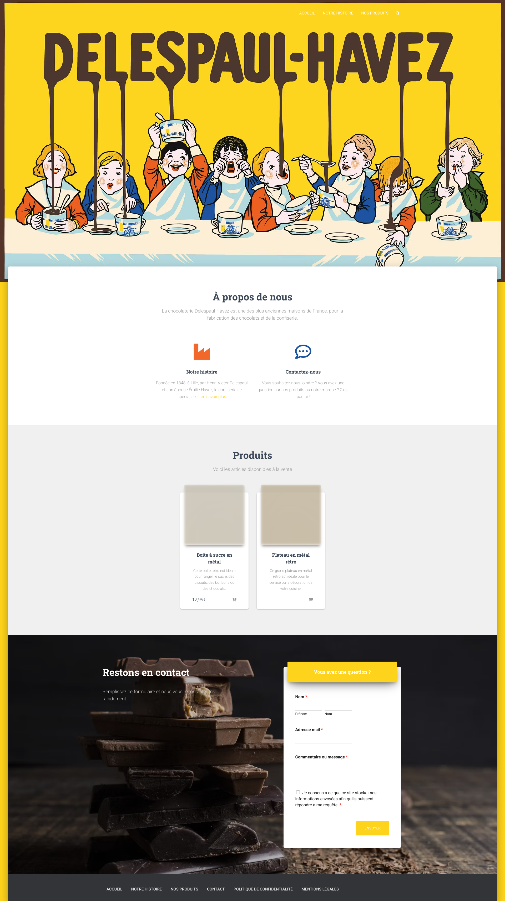 Aperçu du site