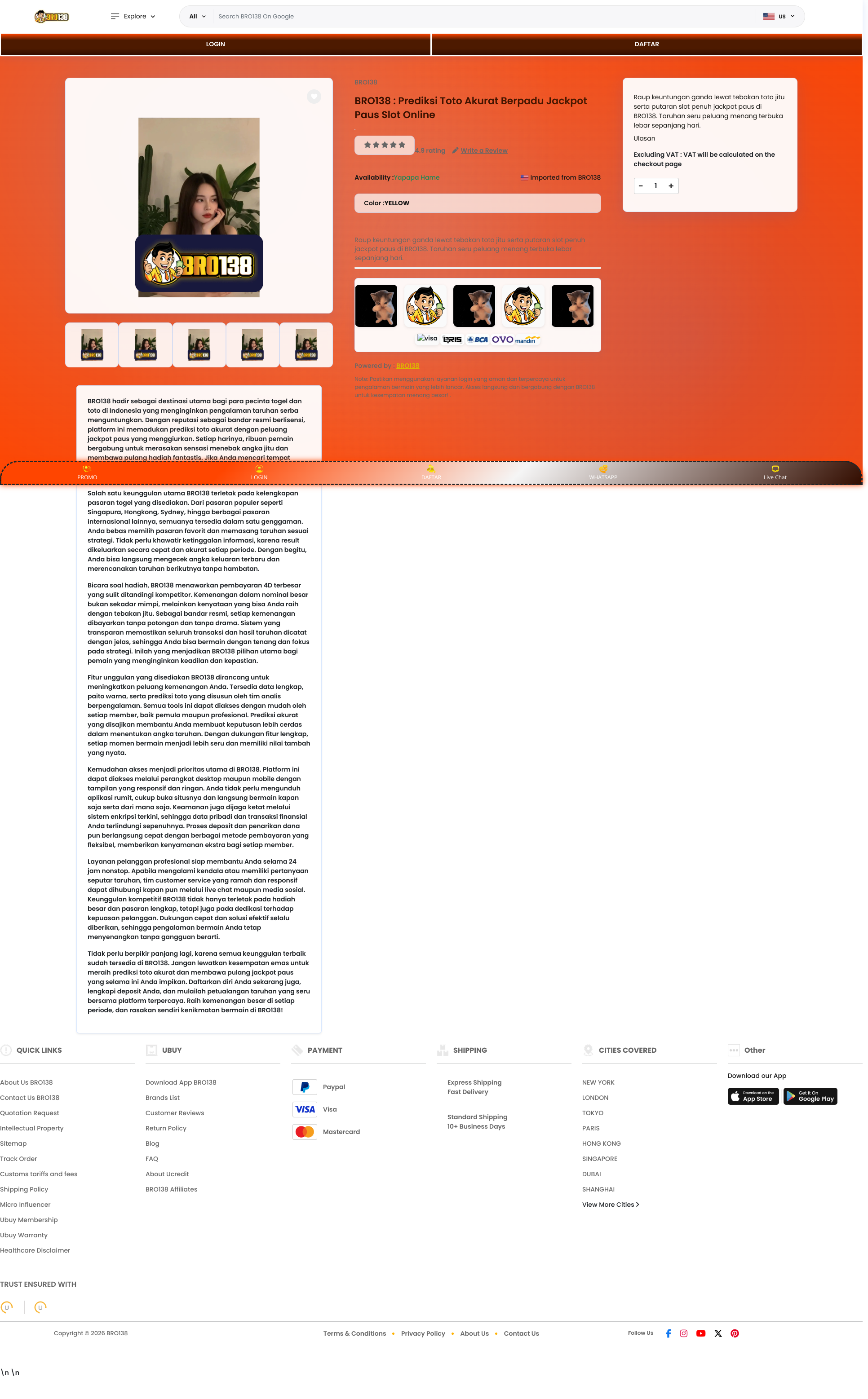 Aperçu du site
