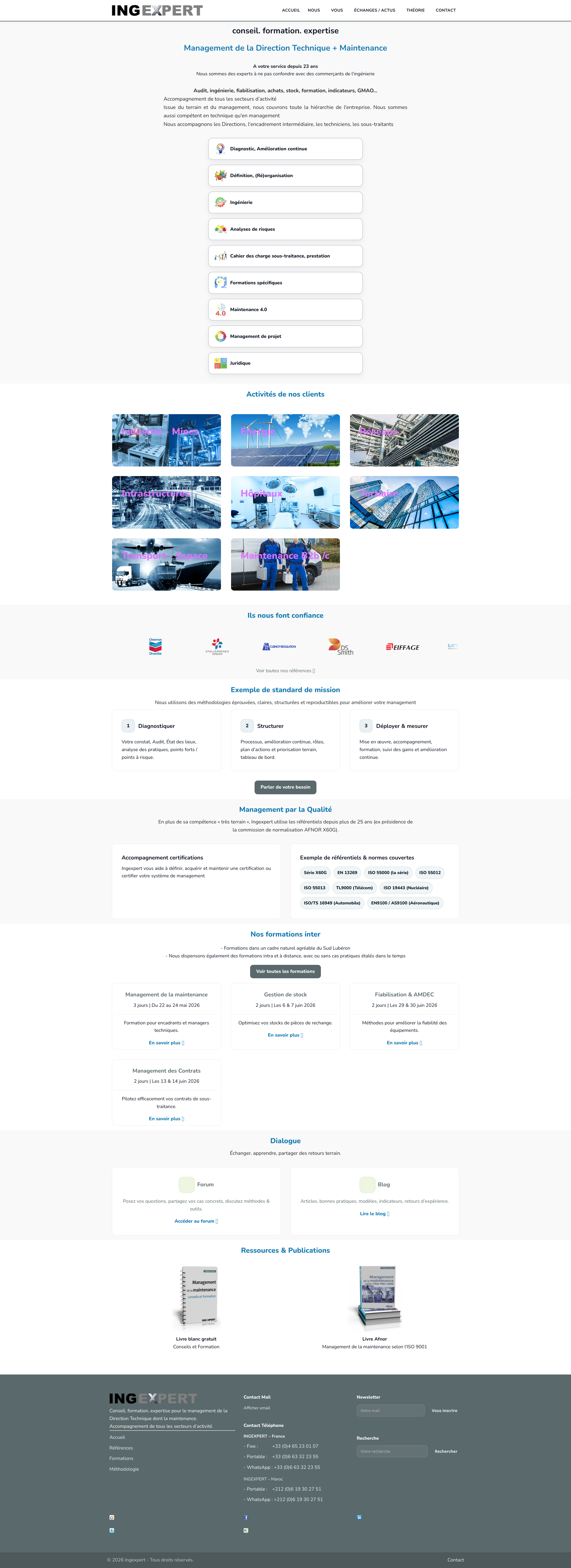 Aperçu du site