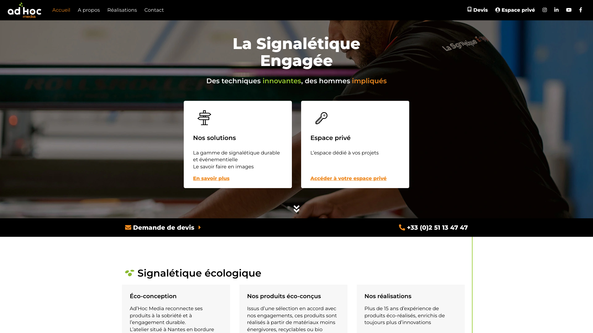 Aperçu du site