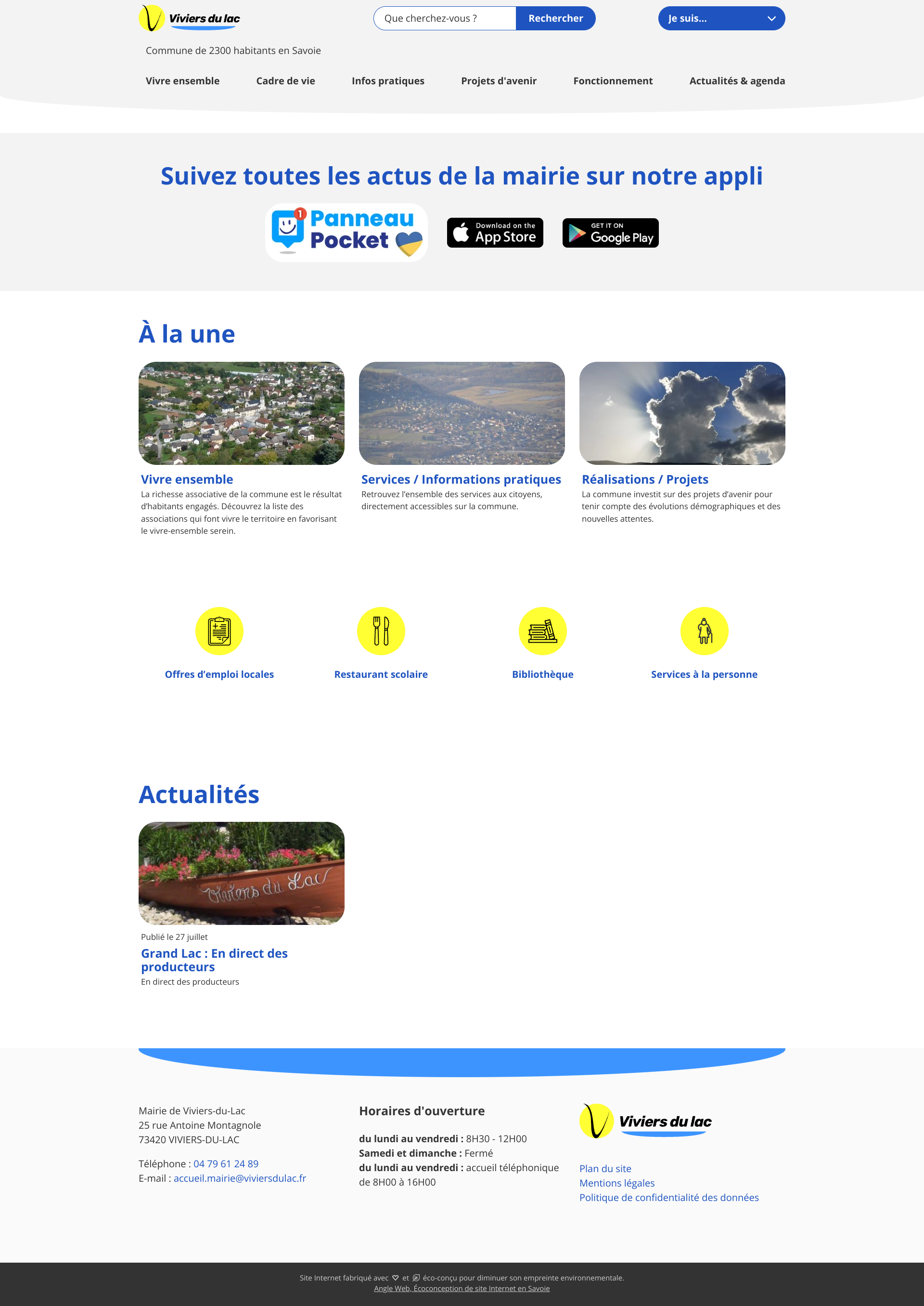 Aperçu du site