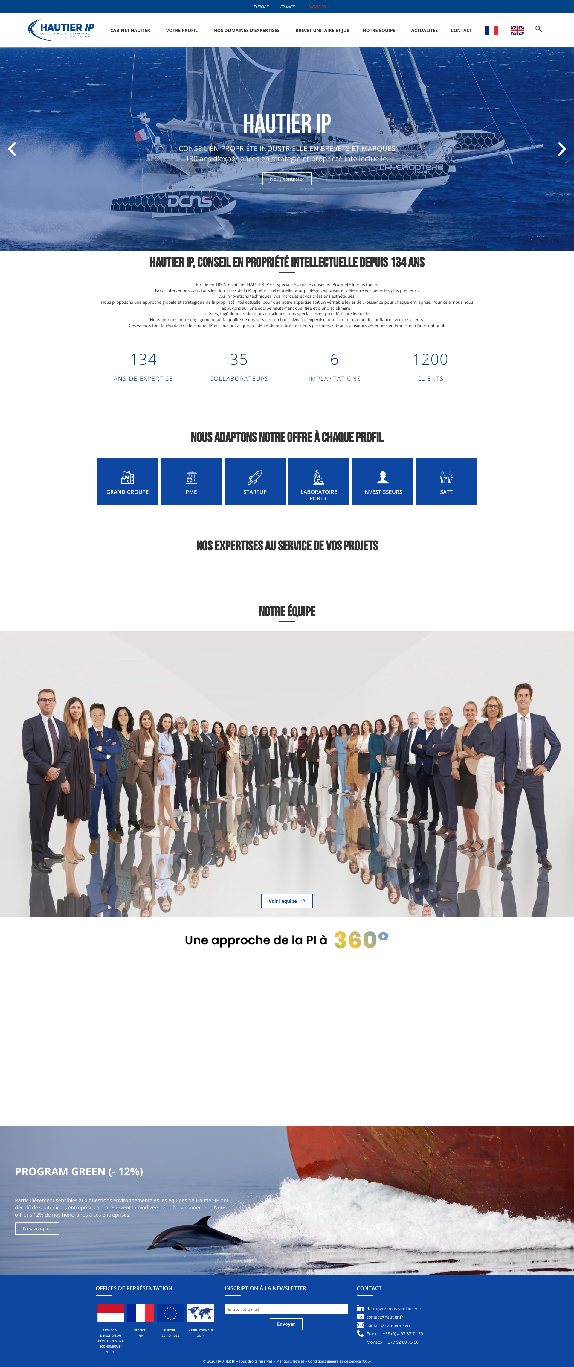 Aperçu du site