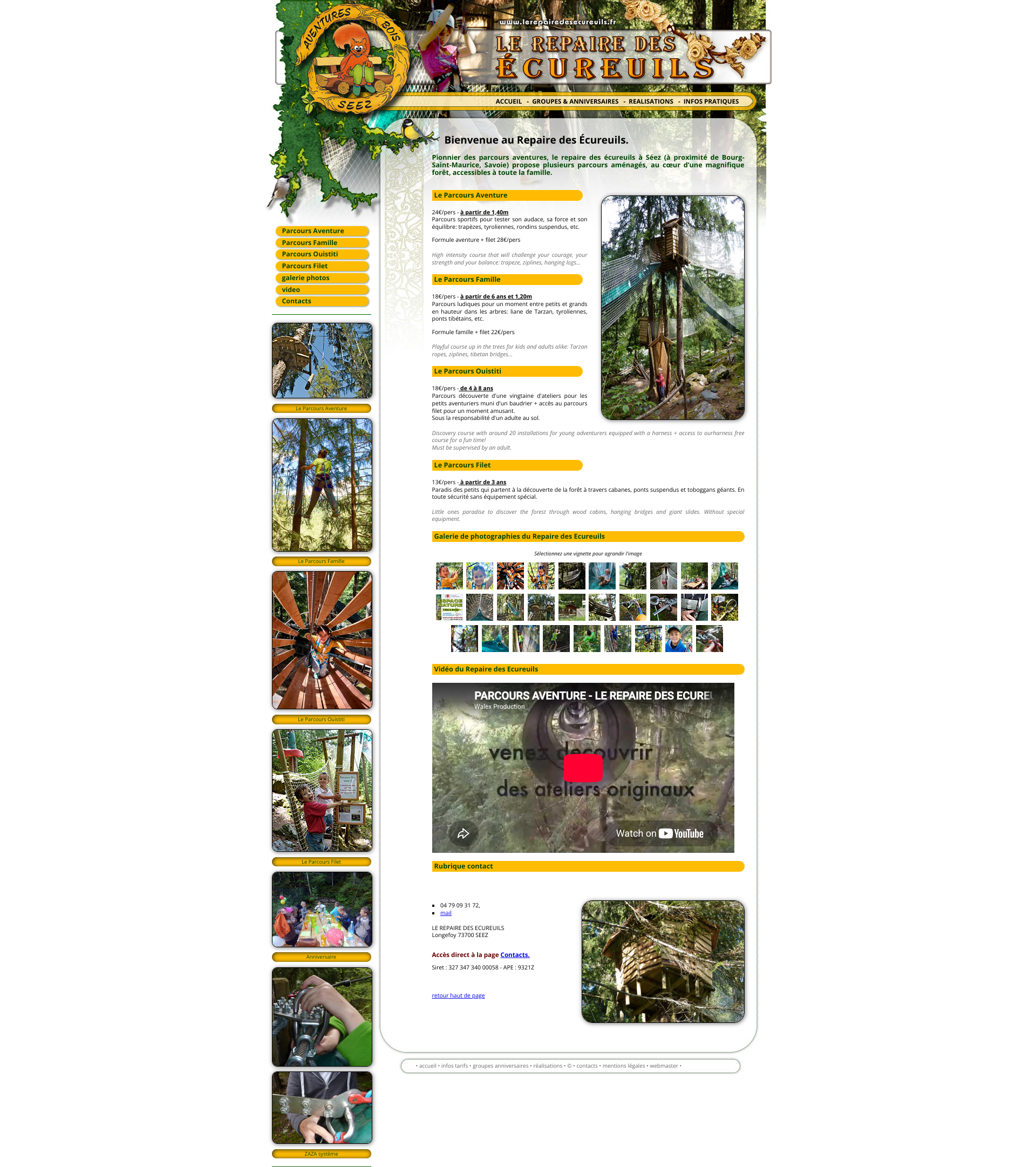 Aperçu du site