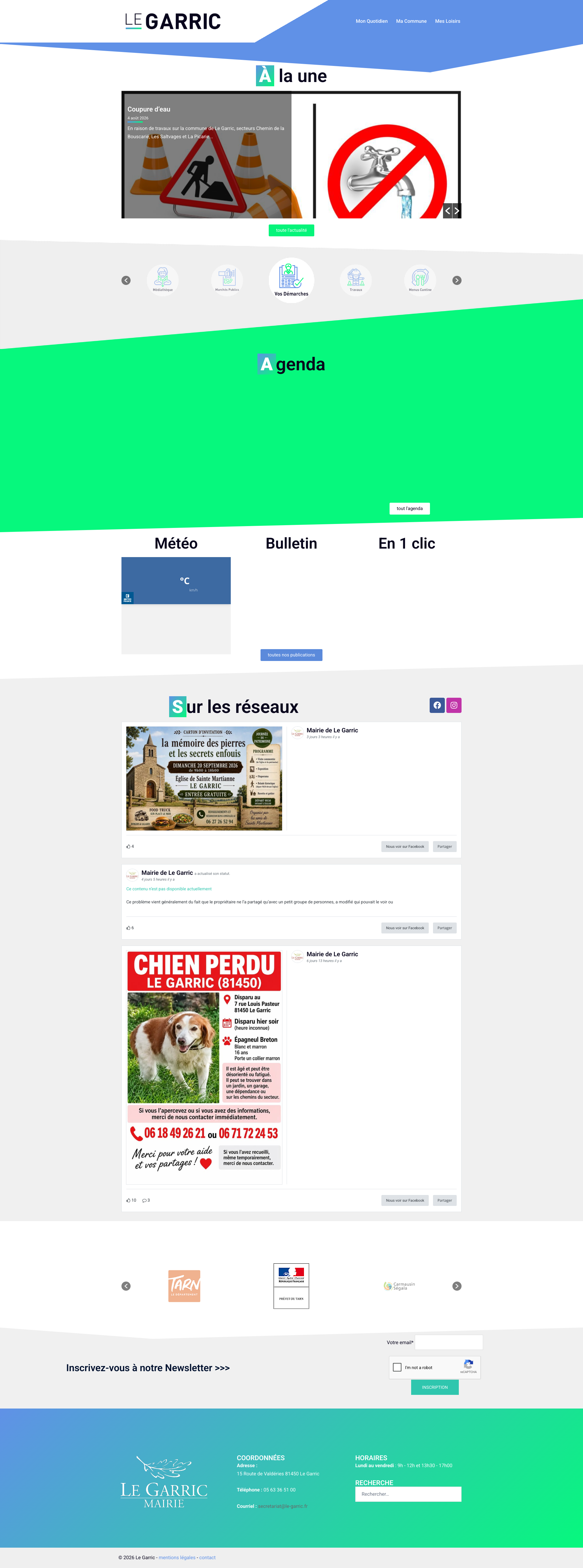 Aperçu du site