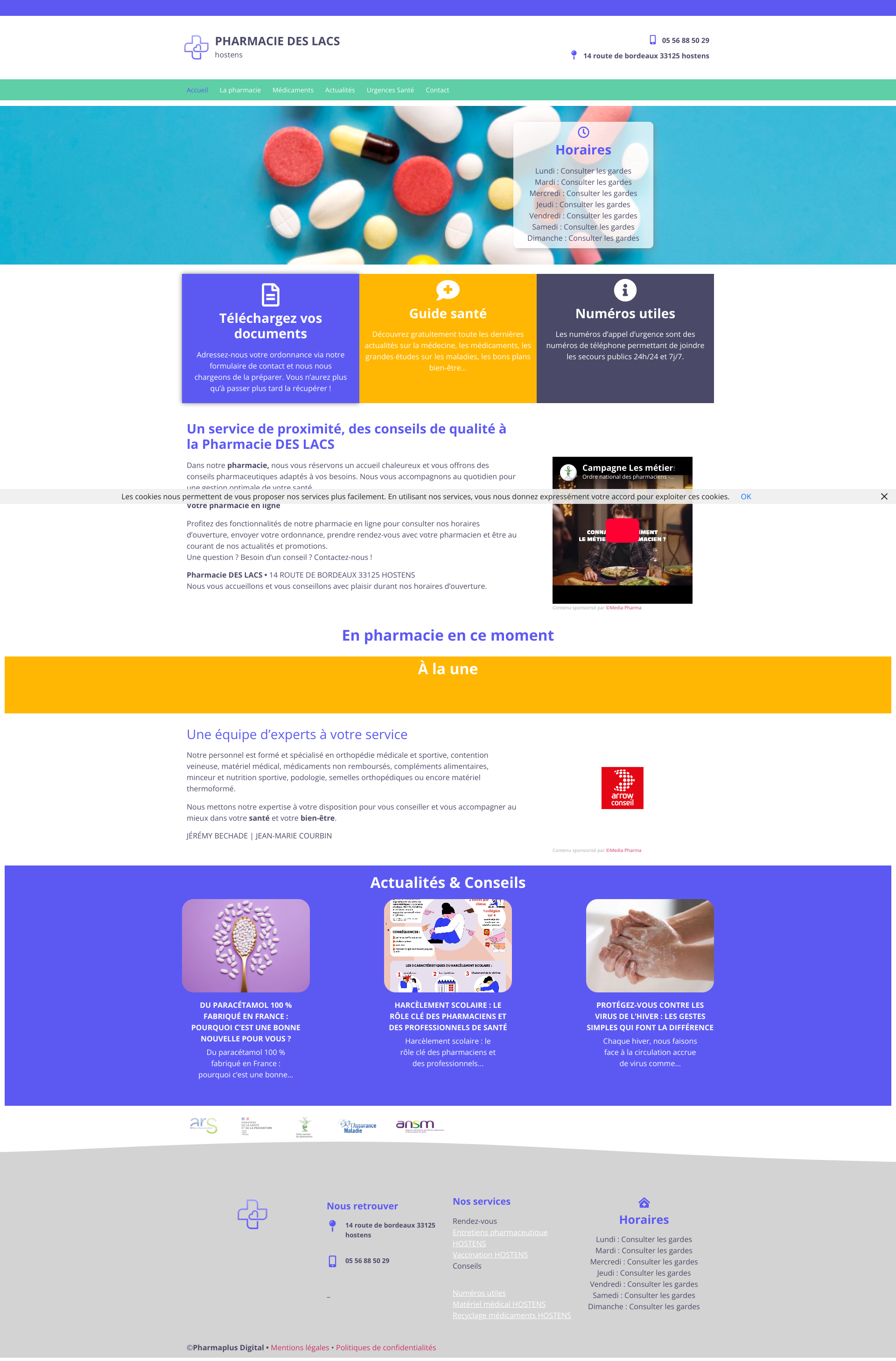 Aperçu du site