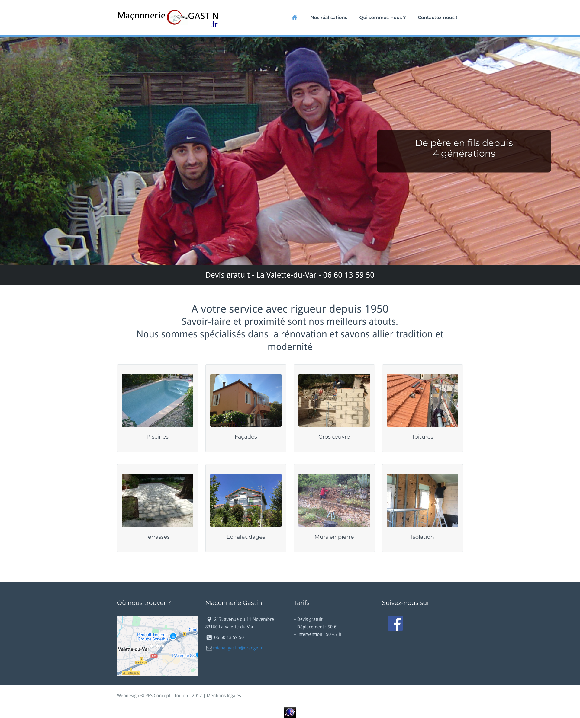 Aperçu du site