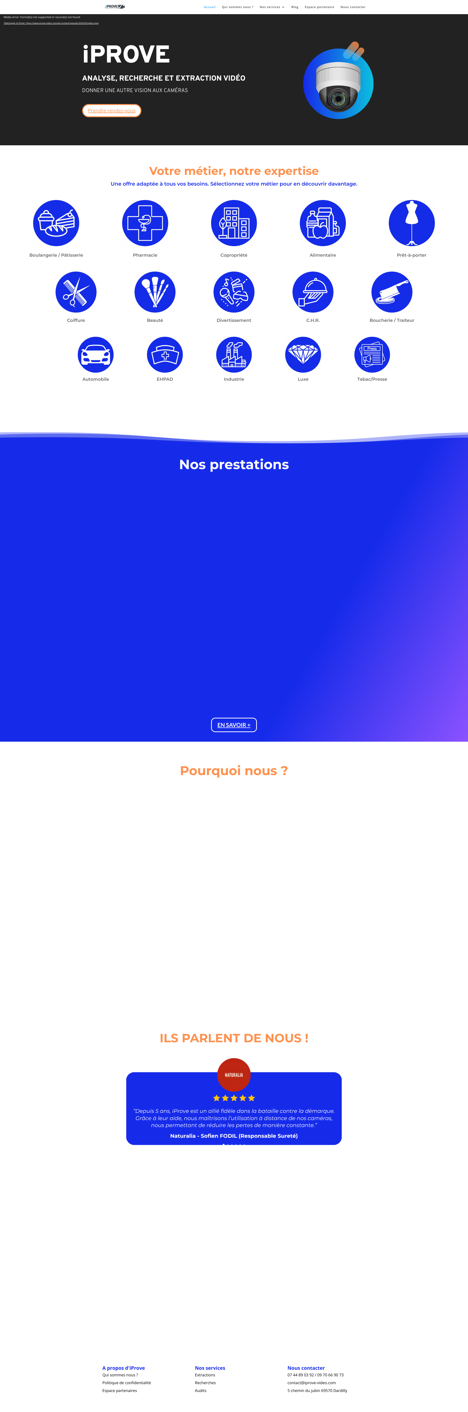 Aperçu du site