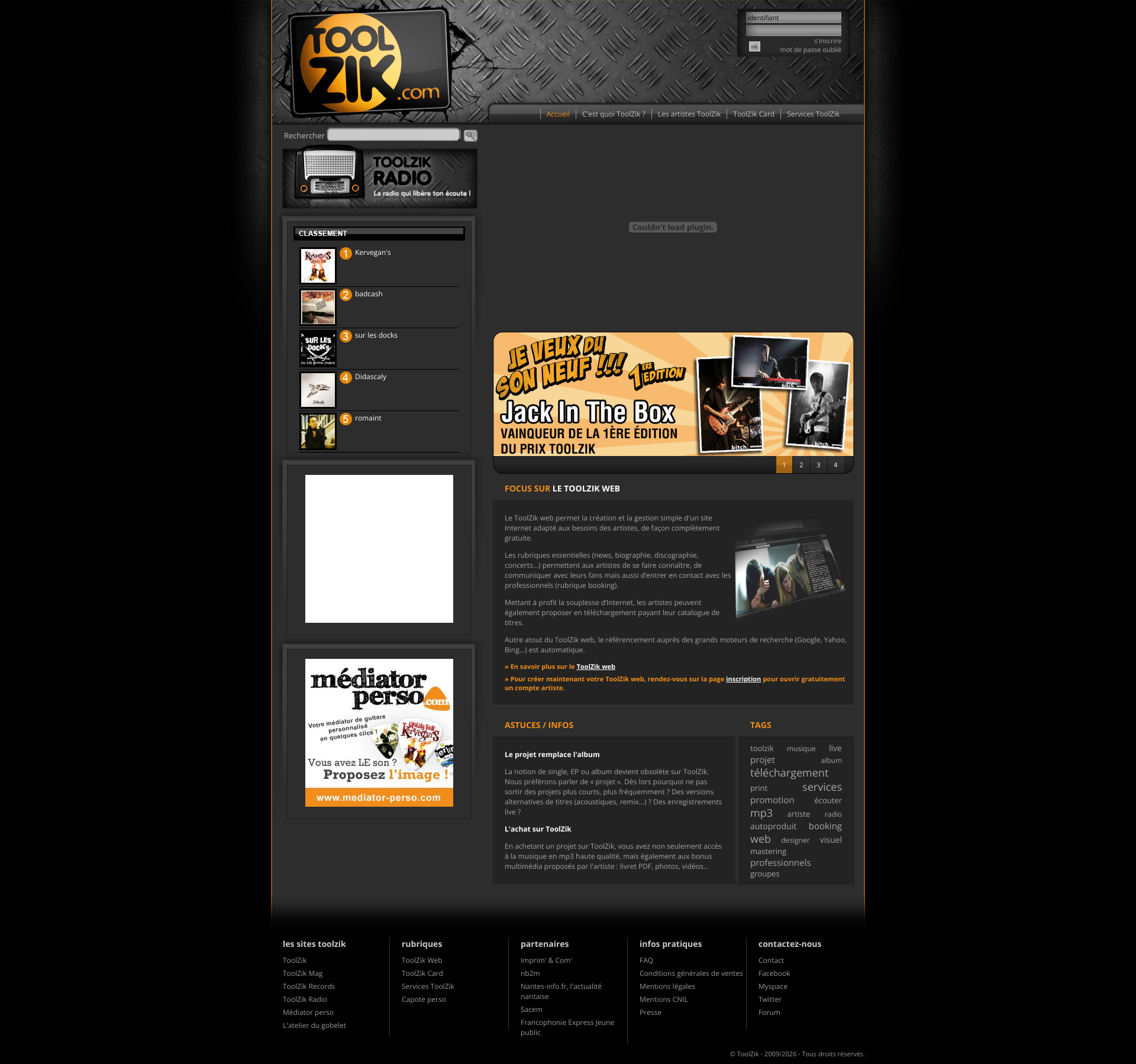 Aperçu du site