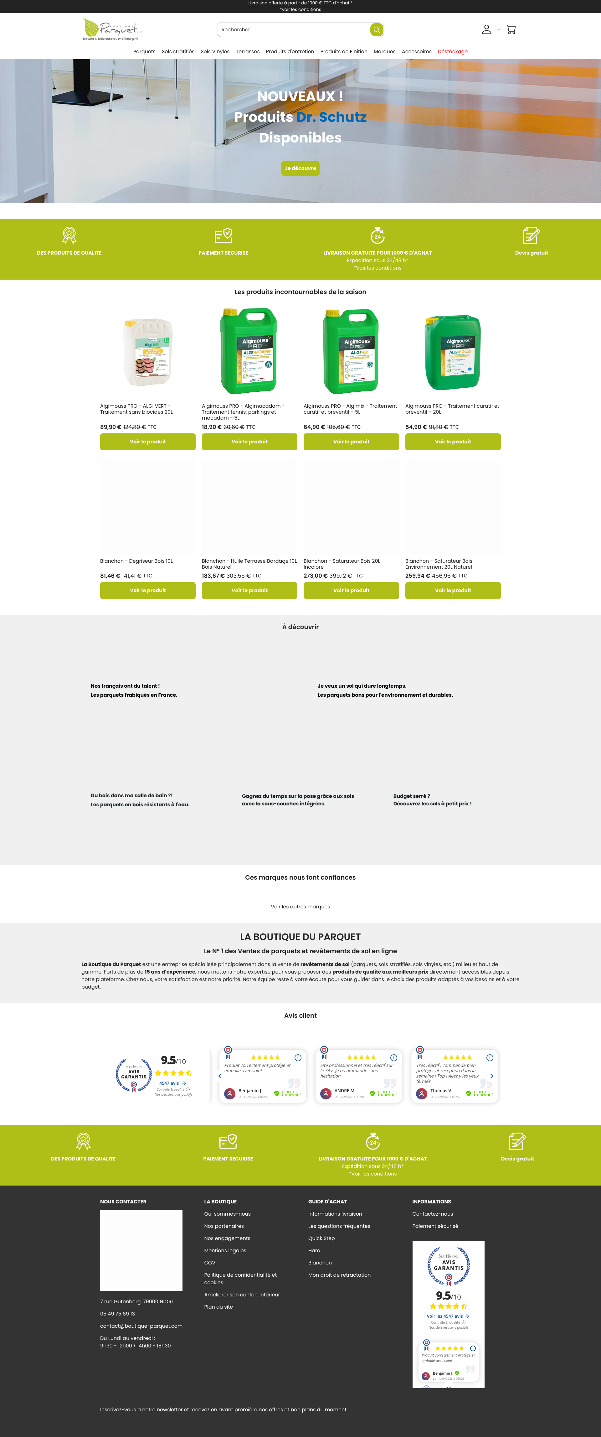 Aperçu du site