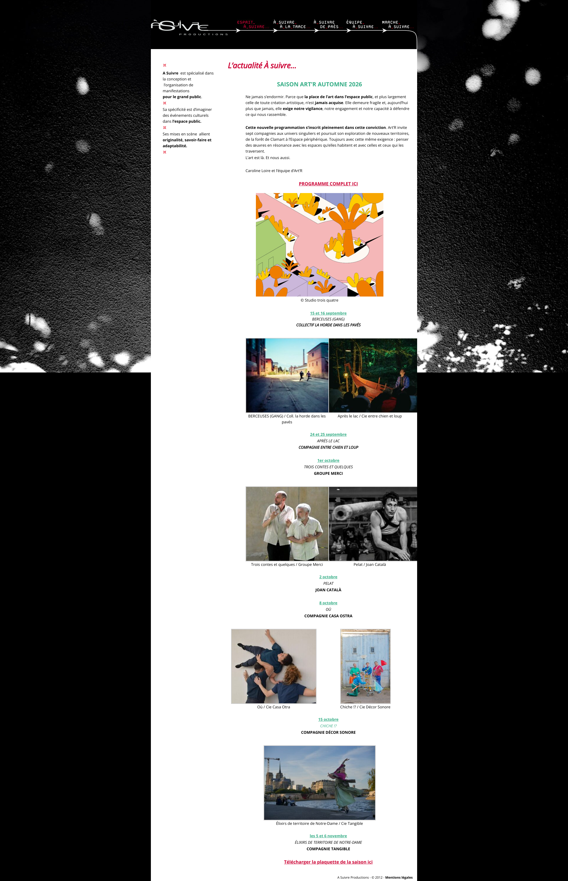 Aperçu du site