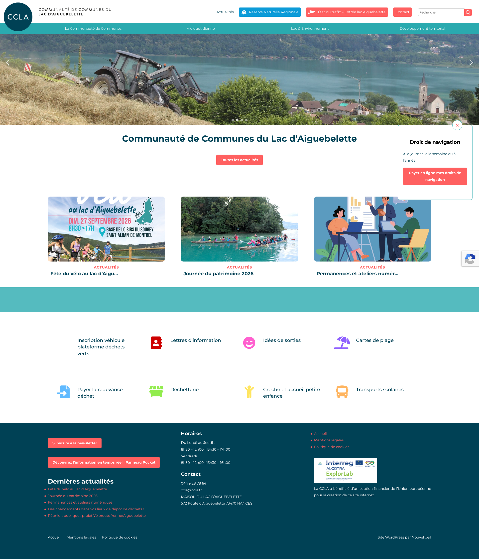 Aperçu du site