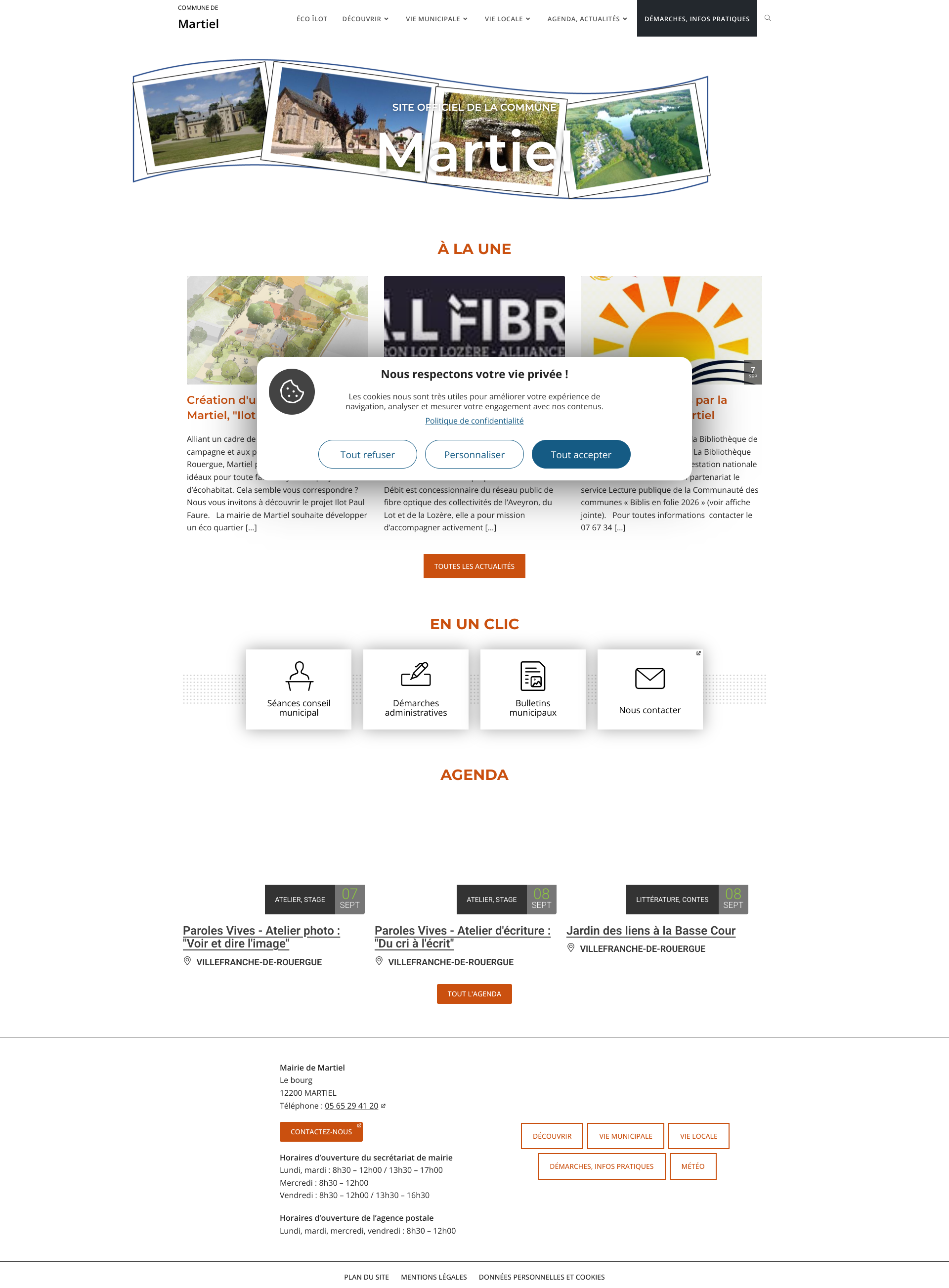 Aperçu du site