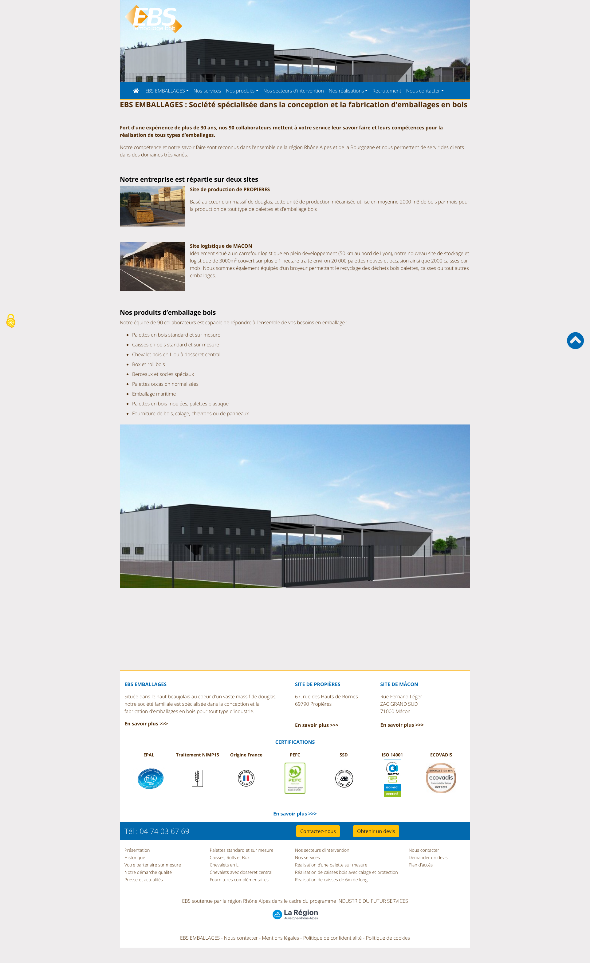Aperçu du site