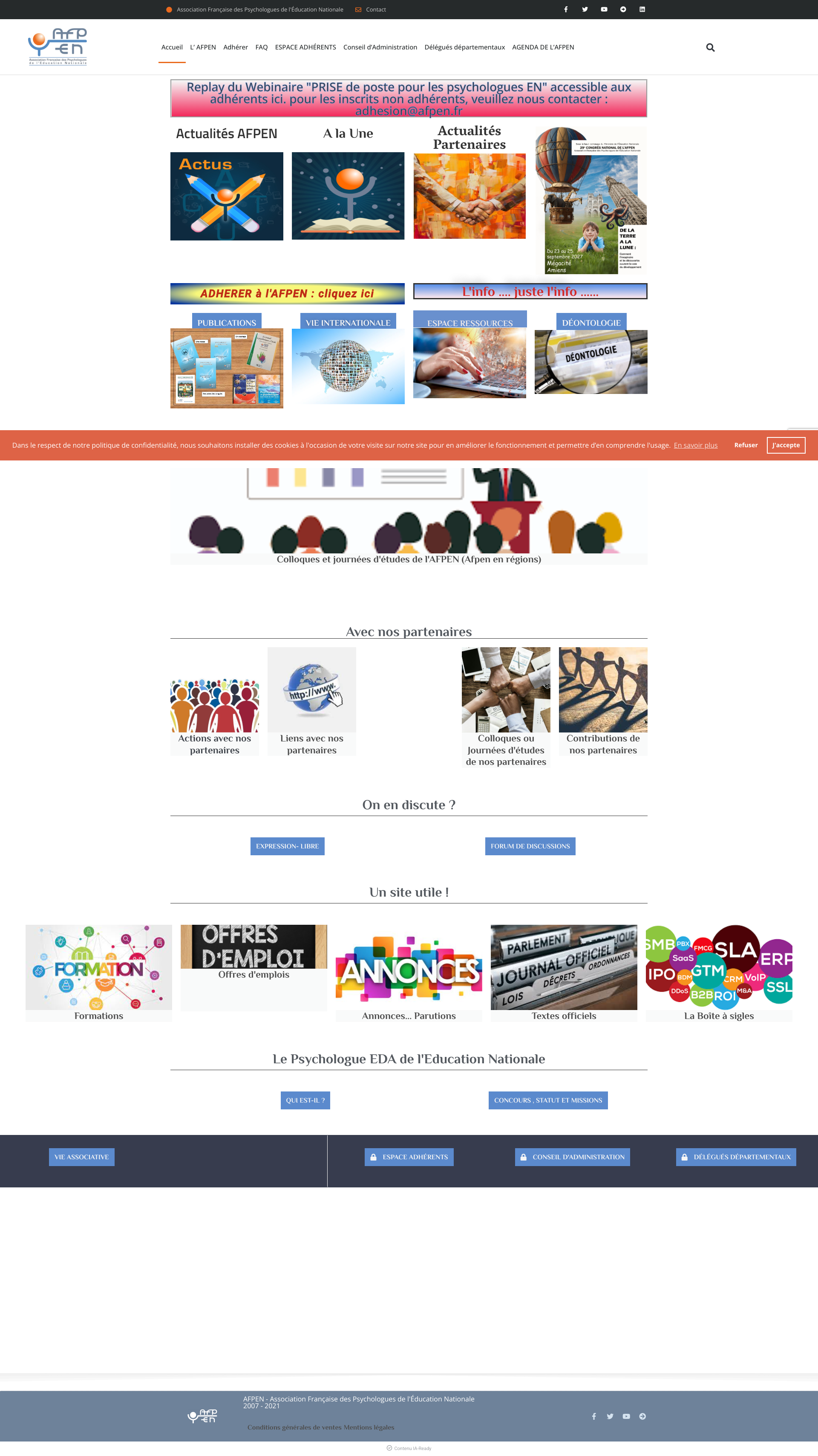 Aperçu du site