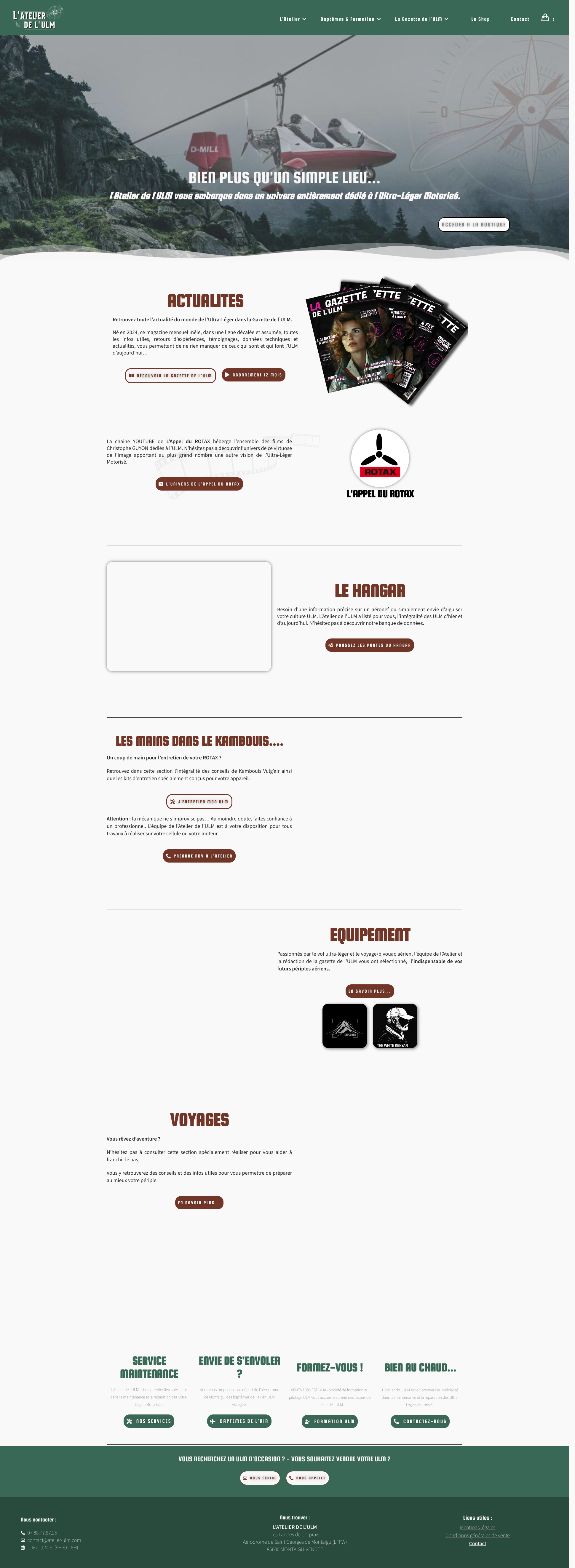 Aperçu du site