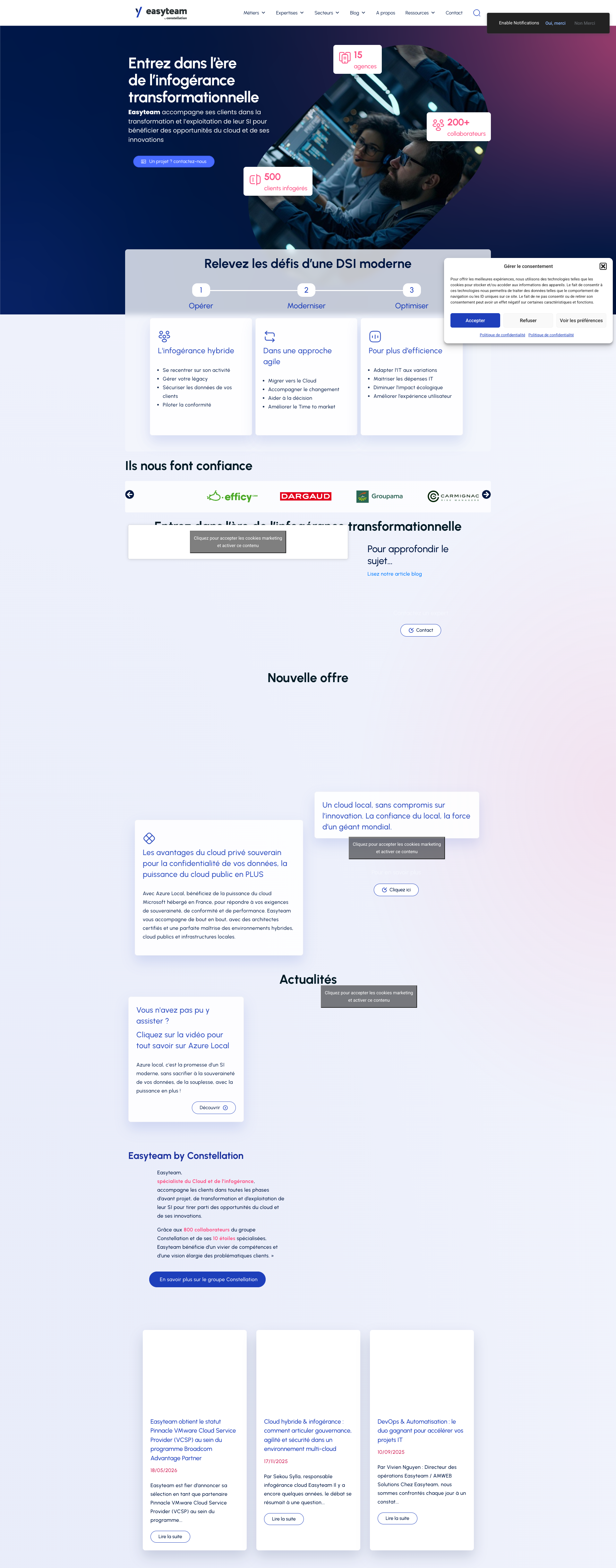 Aperçu du site