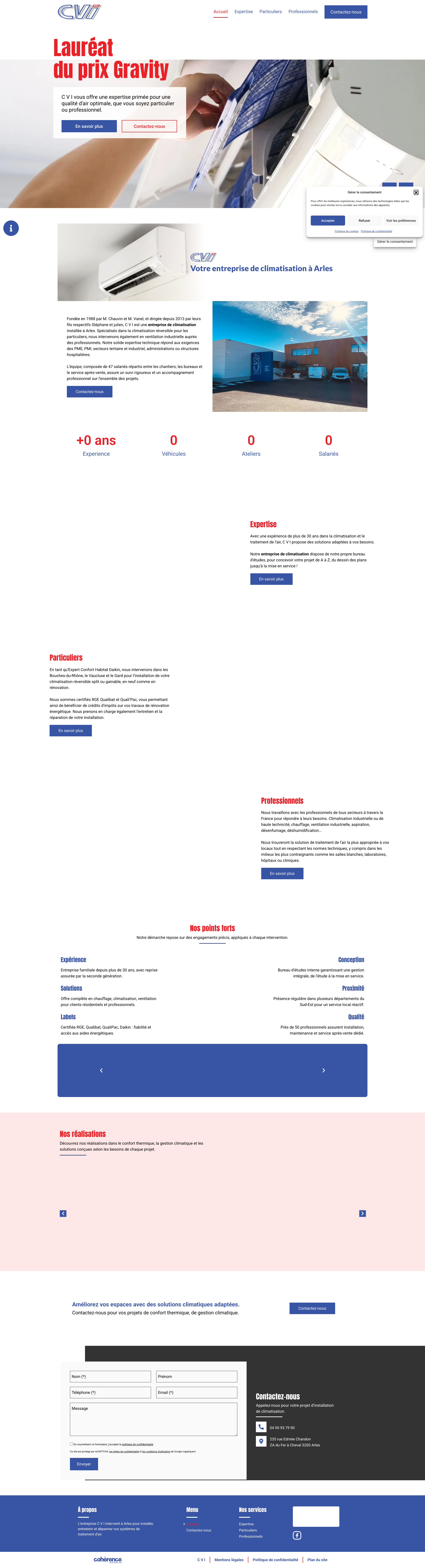 Aperçu du site