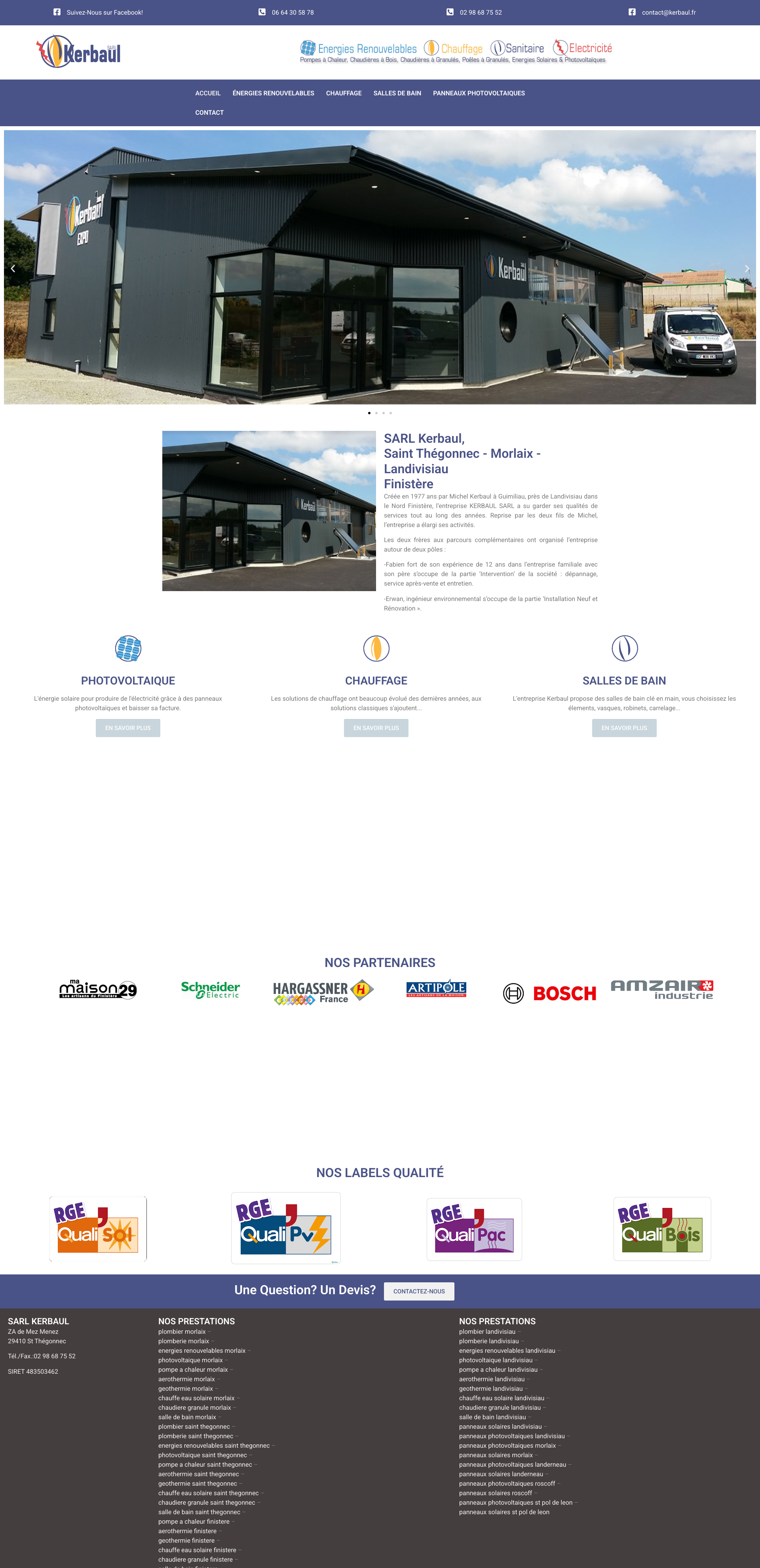 Aperçu du site
