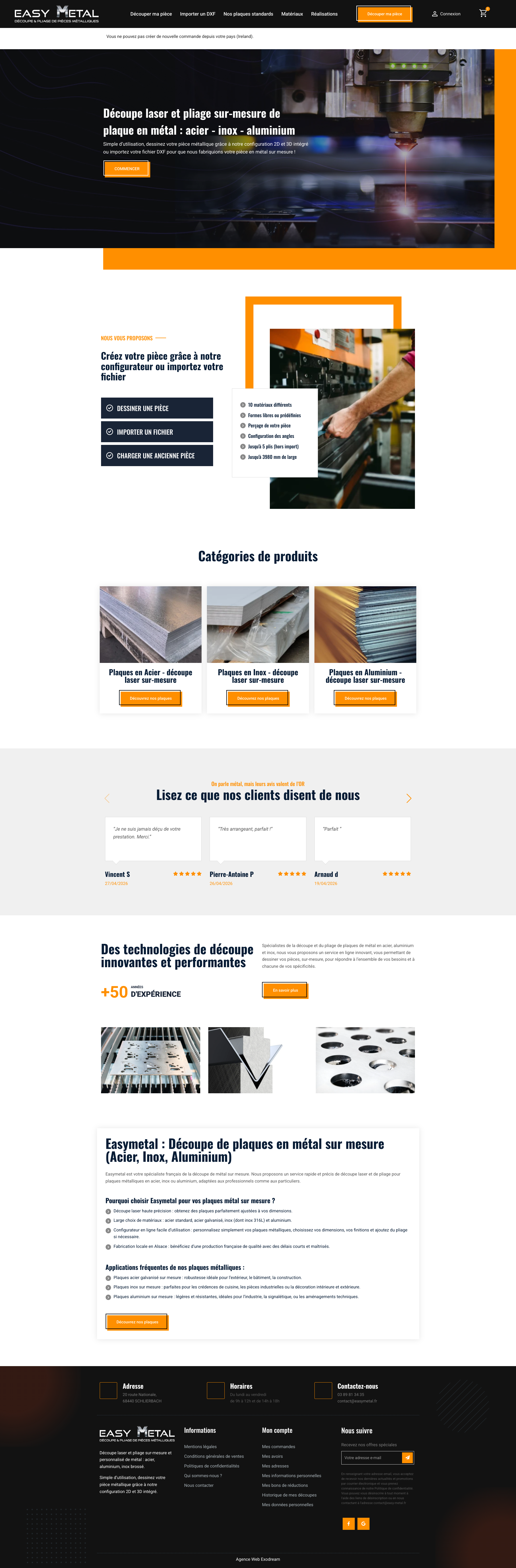 Aperçu du site