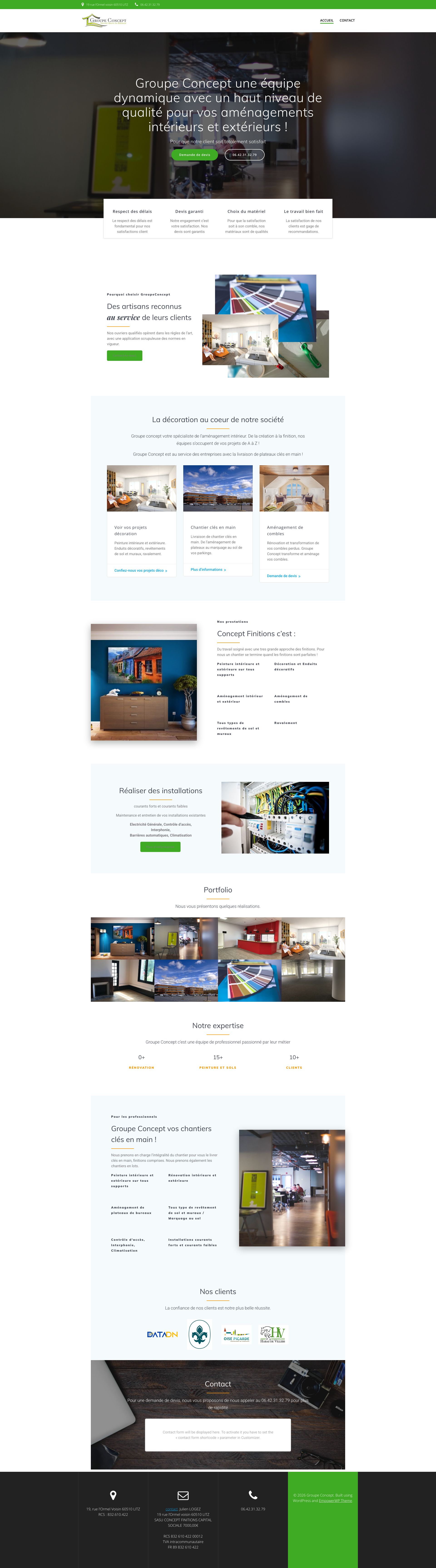 Aperçu du site