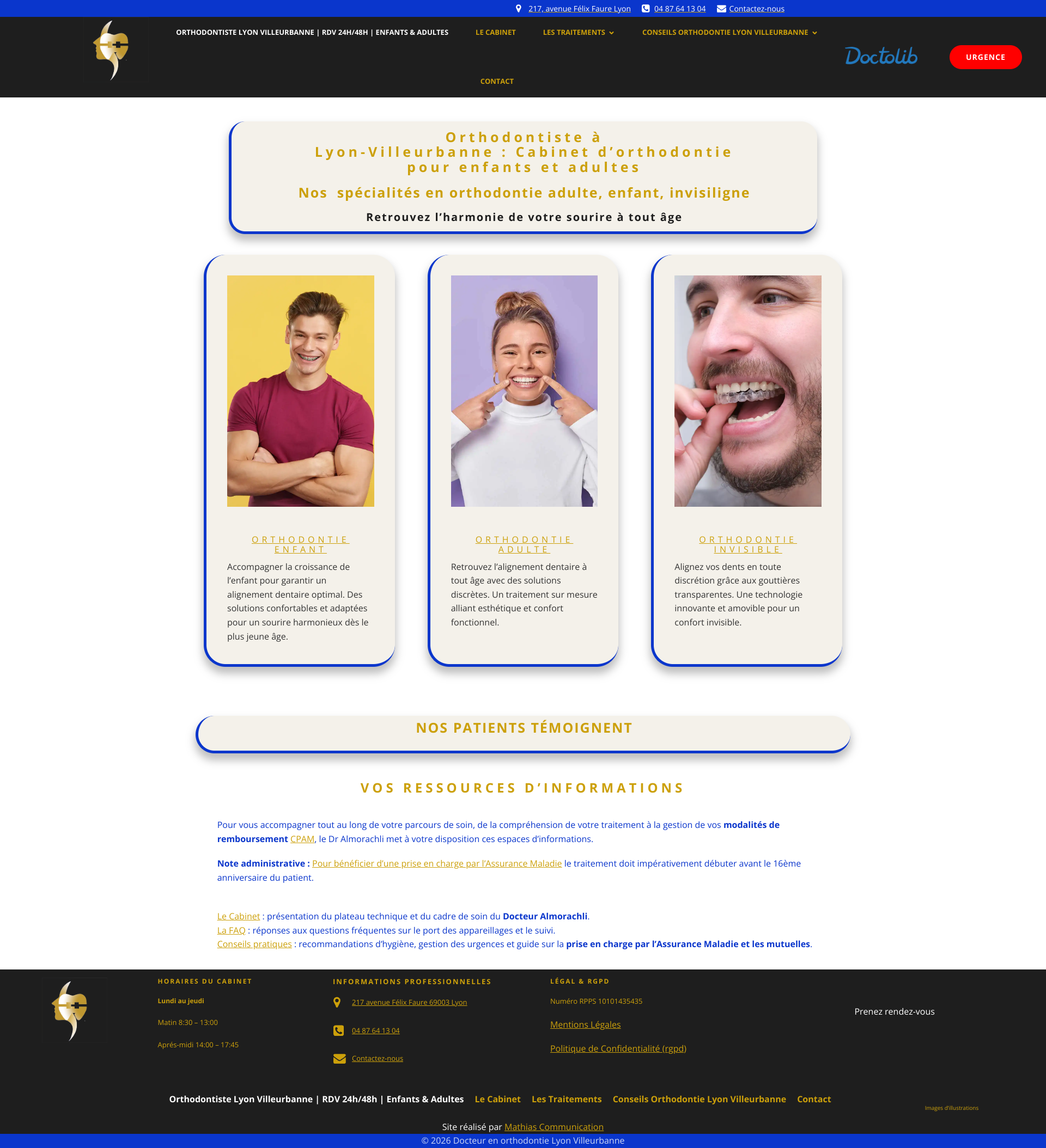 Aperçu du site