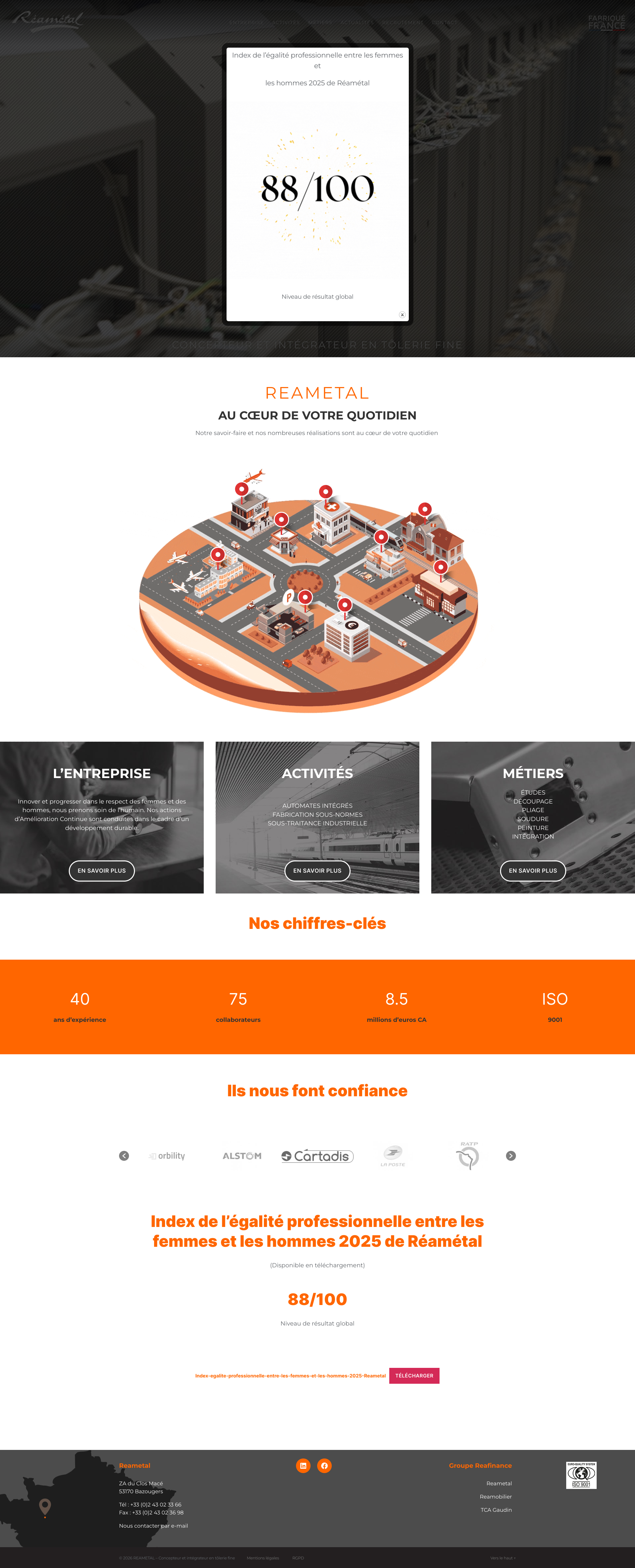 Aperçu du site