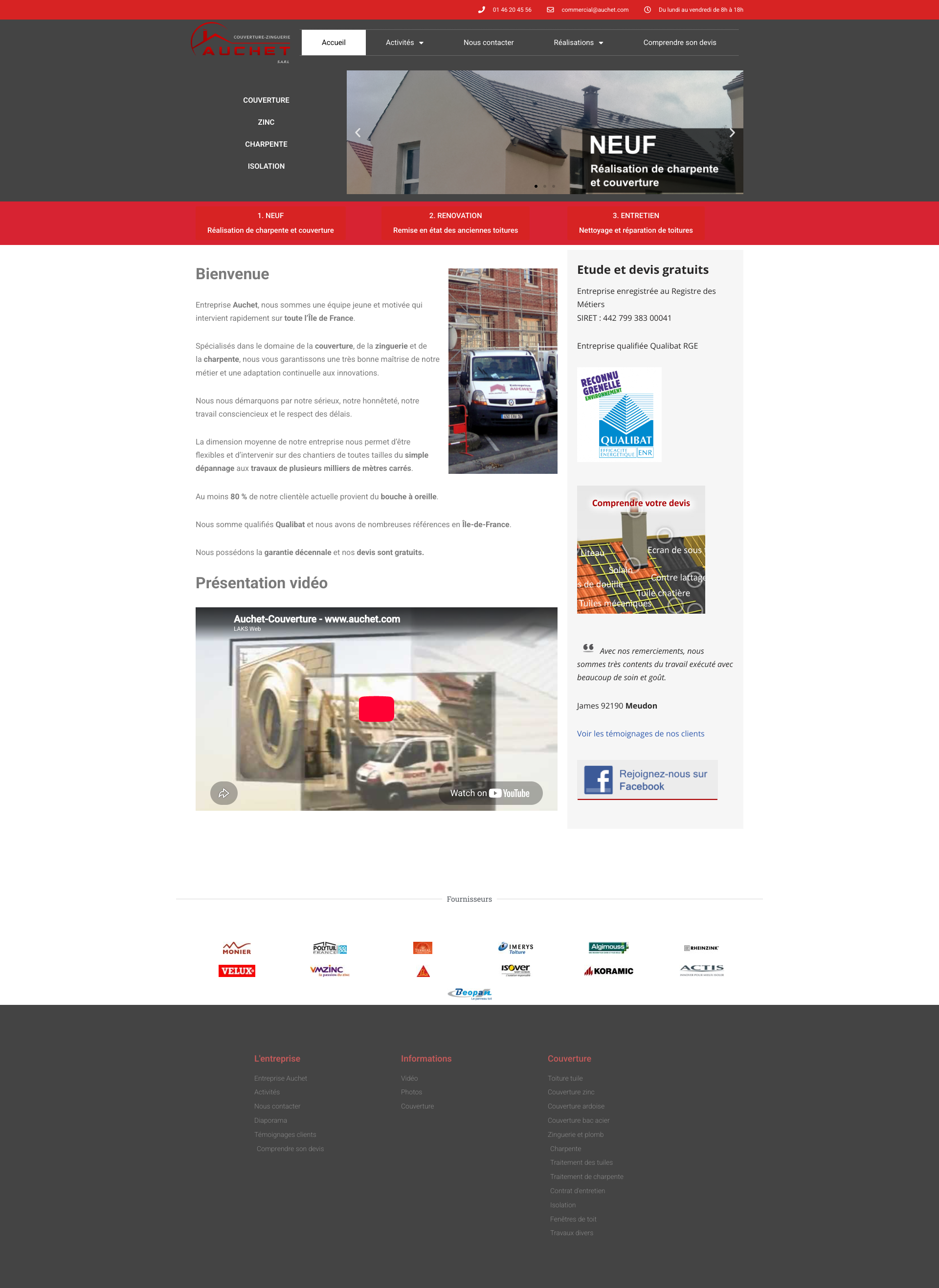 Aperçu du site